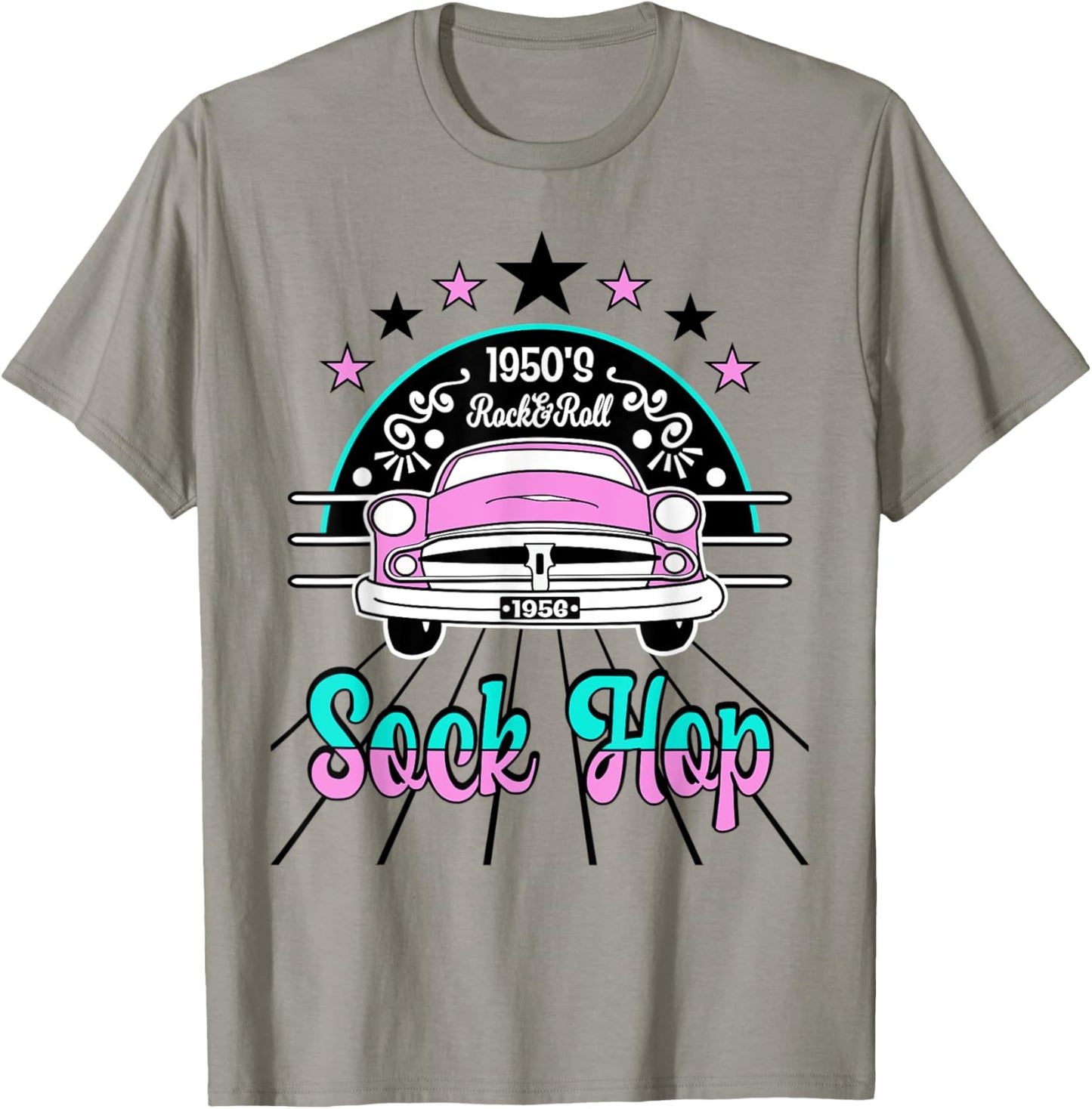 50s Sock Hop Retro 1950s Rockabilly Doo Wop Rock and Roll T-Shirt - T-Shirt | Sand