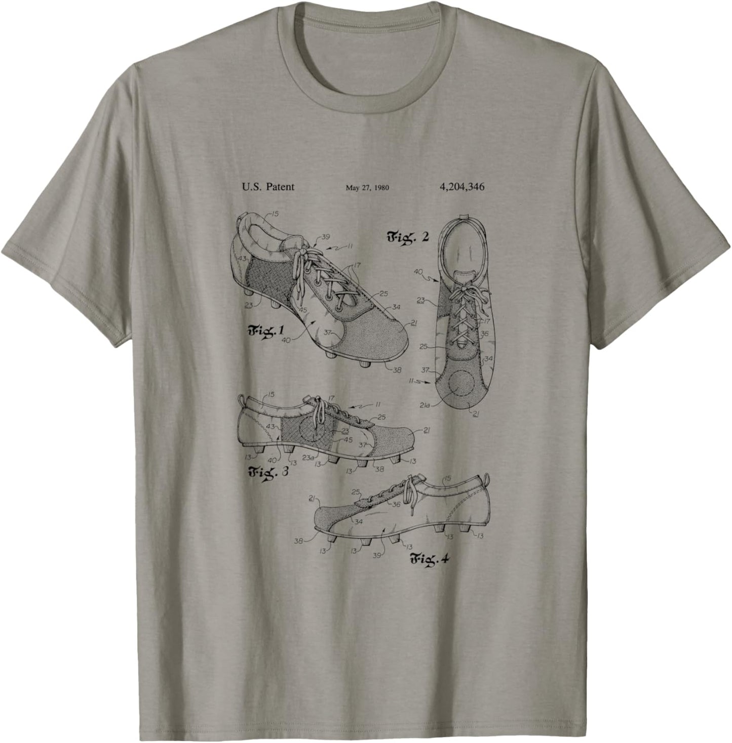 Football Soccer Cleat Shoe Design Patent T-Shirt - T-Shirt | Sand