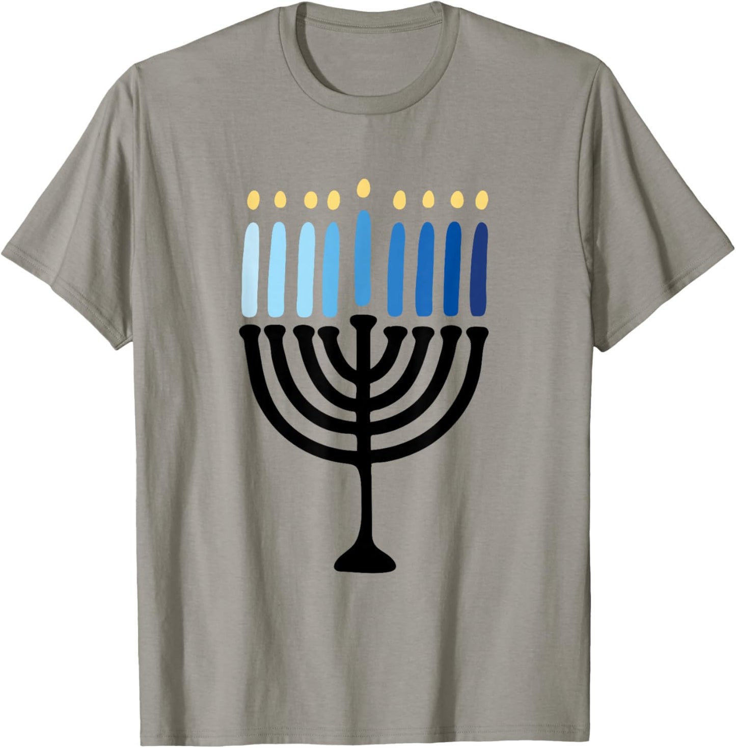 Hanukkah Minimalistic Menorah Hanukkah T-Shirt - T-Shirt | Sand