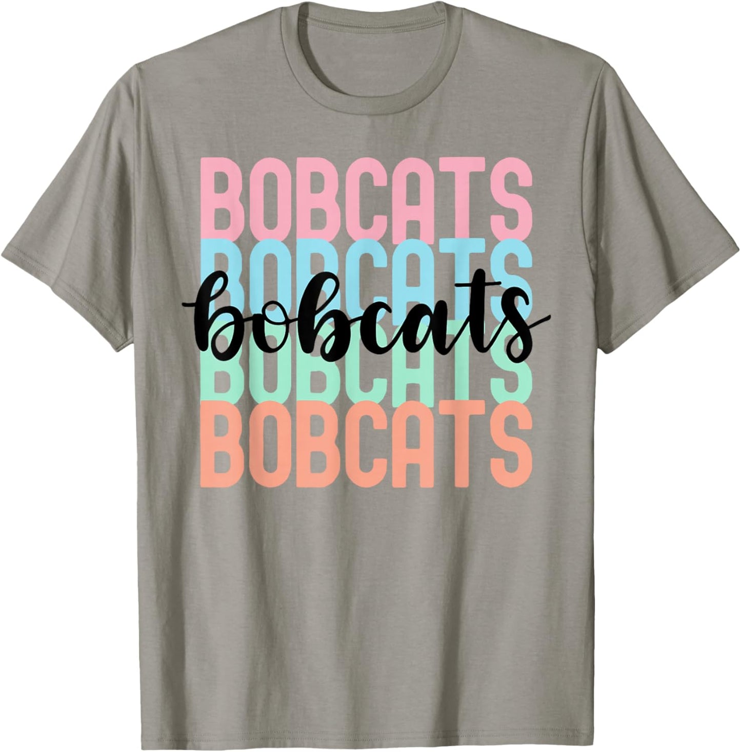 Bobcats Team Mascot School Spirit Game Night T-Shirt - T-Shirt | Sand