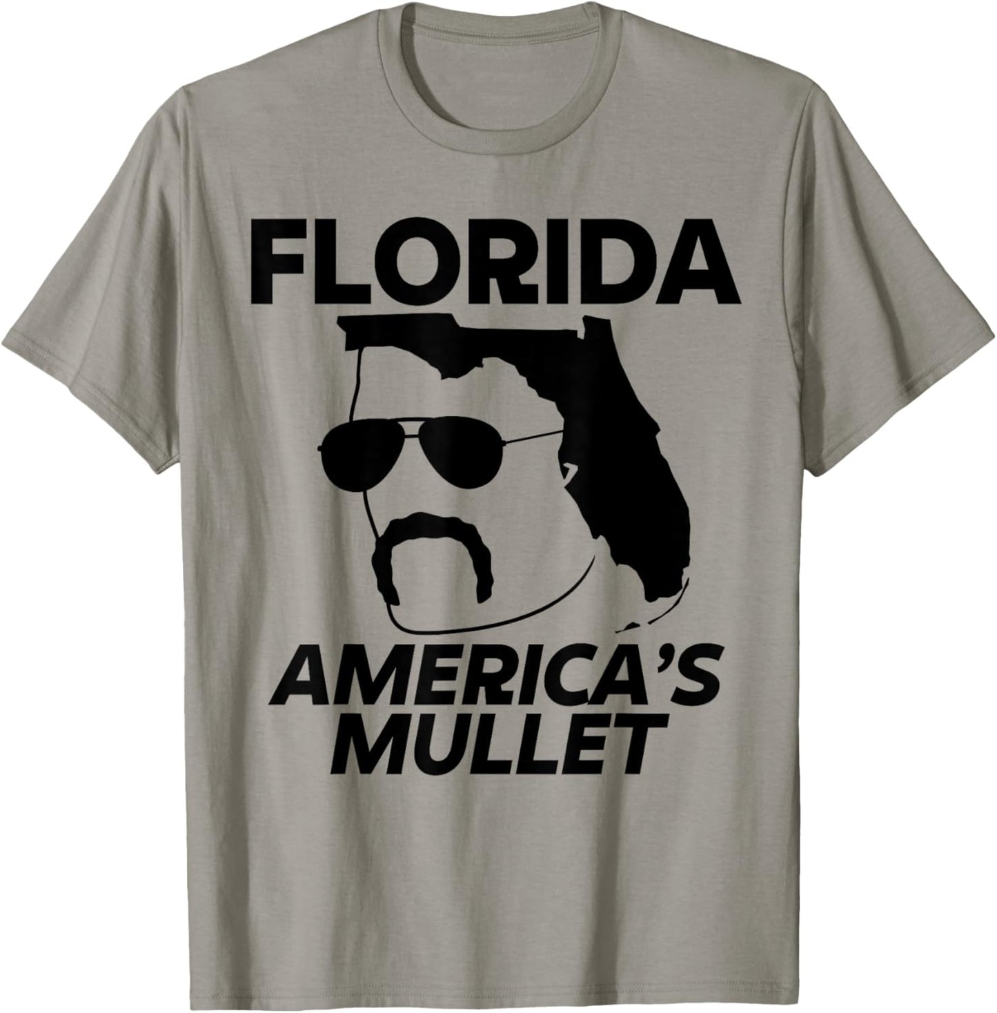 Florida America's Mullet Funny Sarcastic Joke United States T-Shirt - T-Shirt | Sand