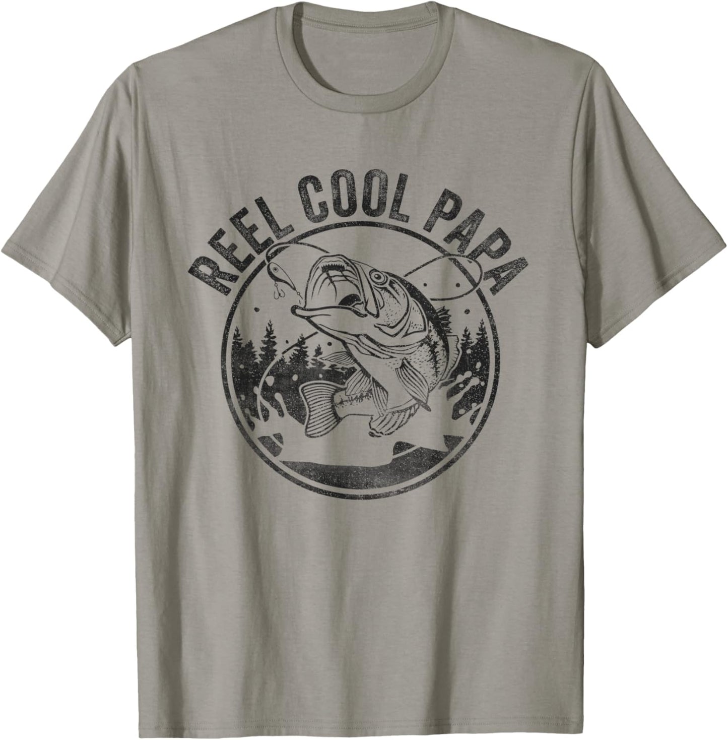 Reel Cool Papa Funny Fathers Day T-Shirt - T-Shirt | Sand