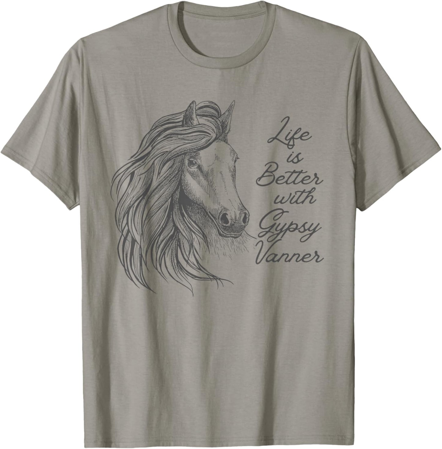 Gypsy Vanner Horse Riding Lover T-Shirt - T-Shirt | Sand