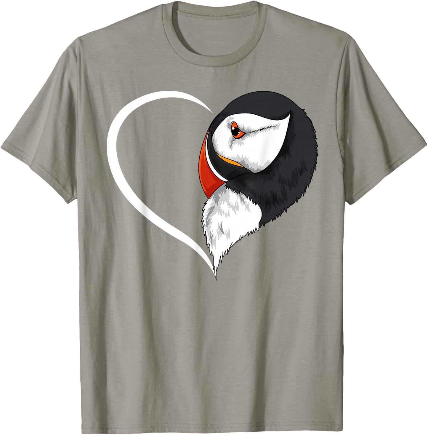 Puffin Shirts Girls Kids Heart Cute Puffin T-Shirt - T-Shirt | Sand
