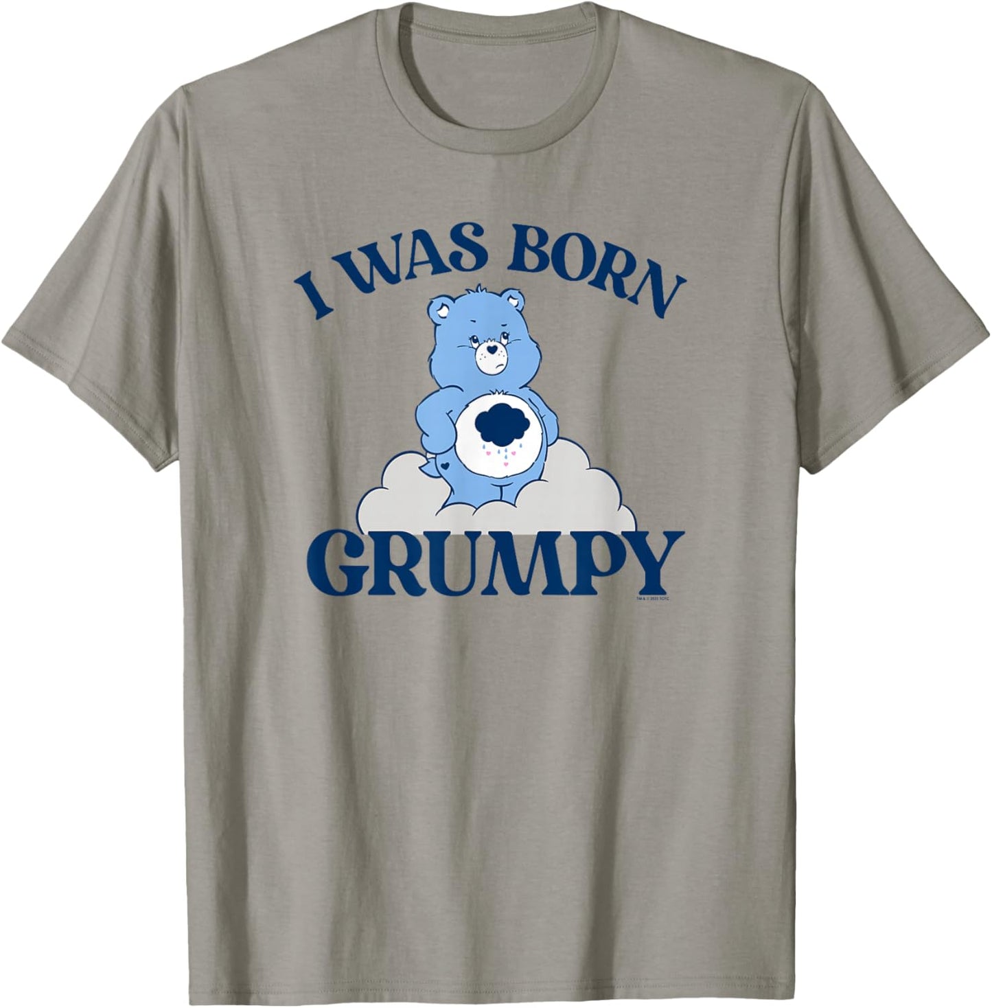 Care Bears Grumpy Bear I was Born Grumpy Cute Cloudy Icon T-Shirt - T-Shirt | Sand