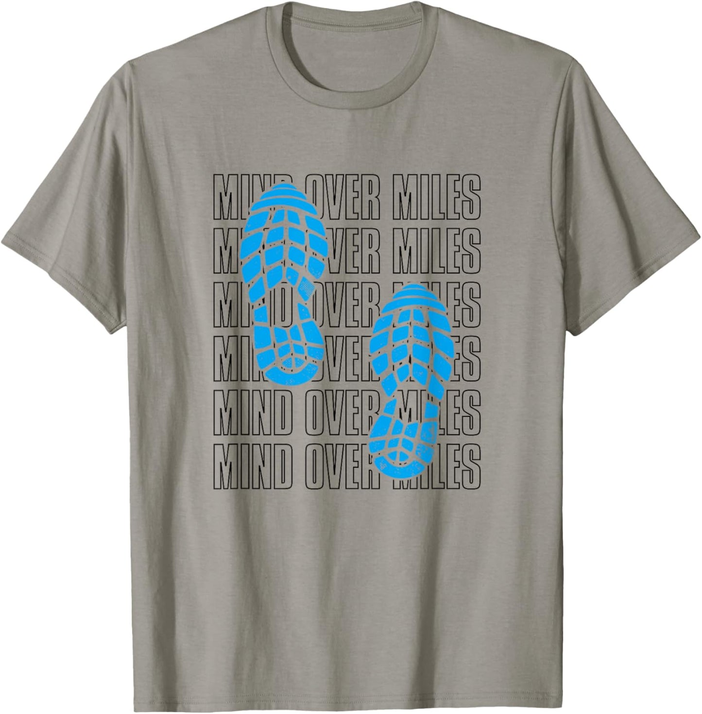 Mind Over Miles, Endurance Running Lover T-Shirt - T-Shirt | Sand