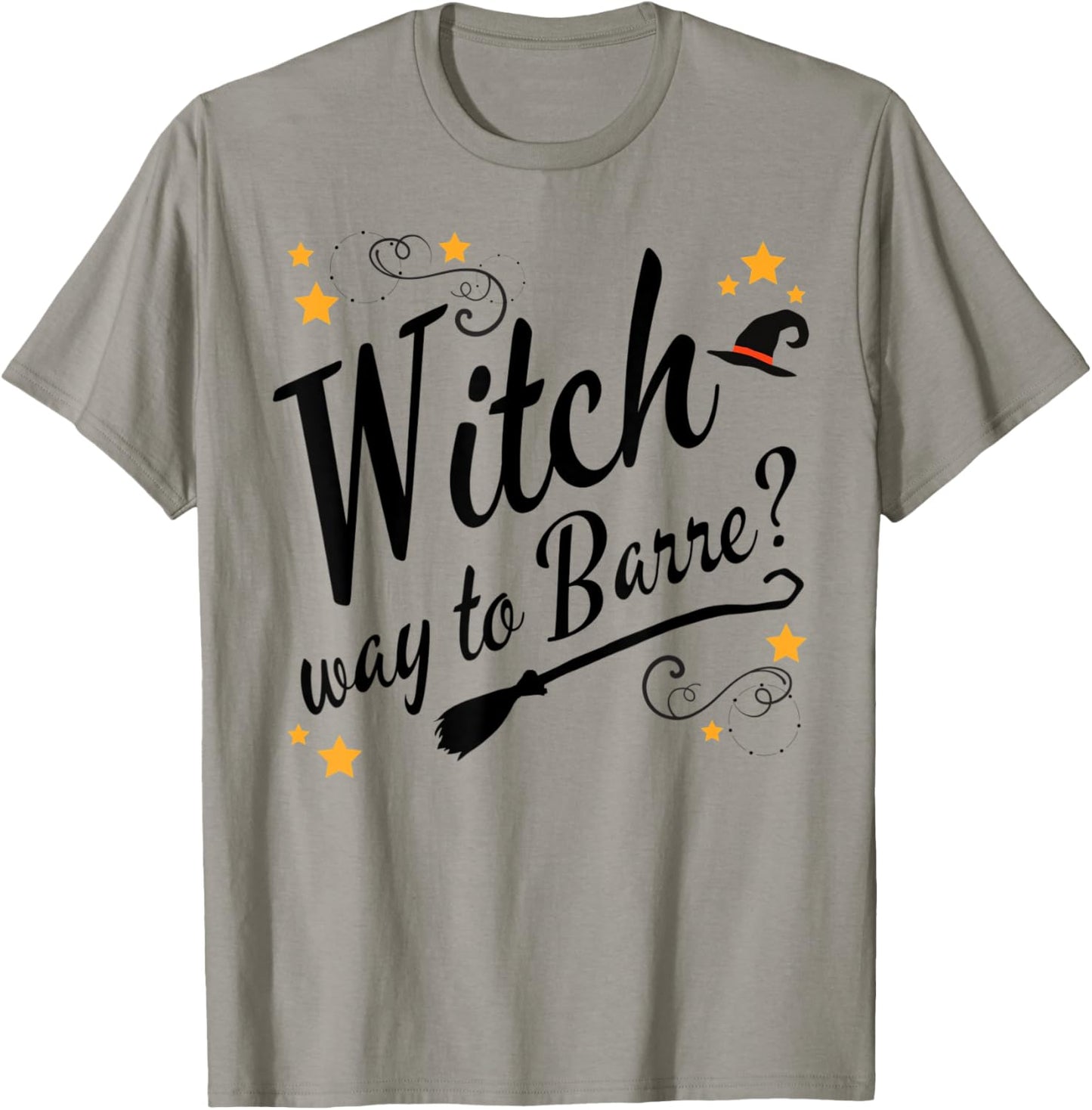Funny Barre Halloween Witch Way to Barre T-Shirt - T-Shirt | Sand