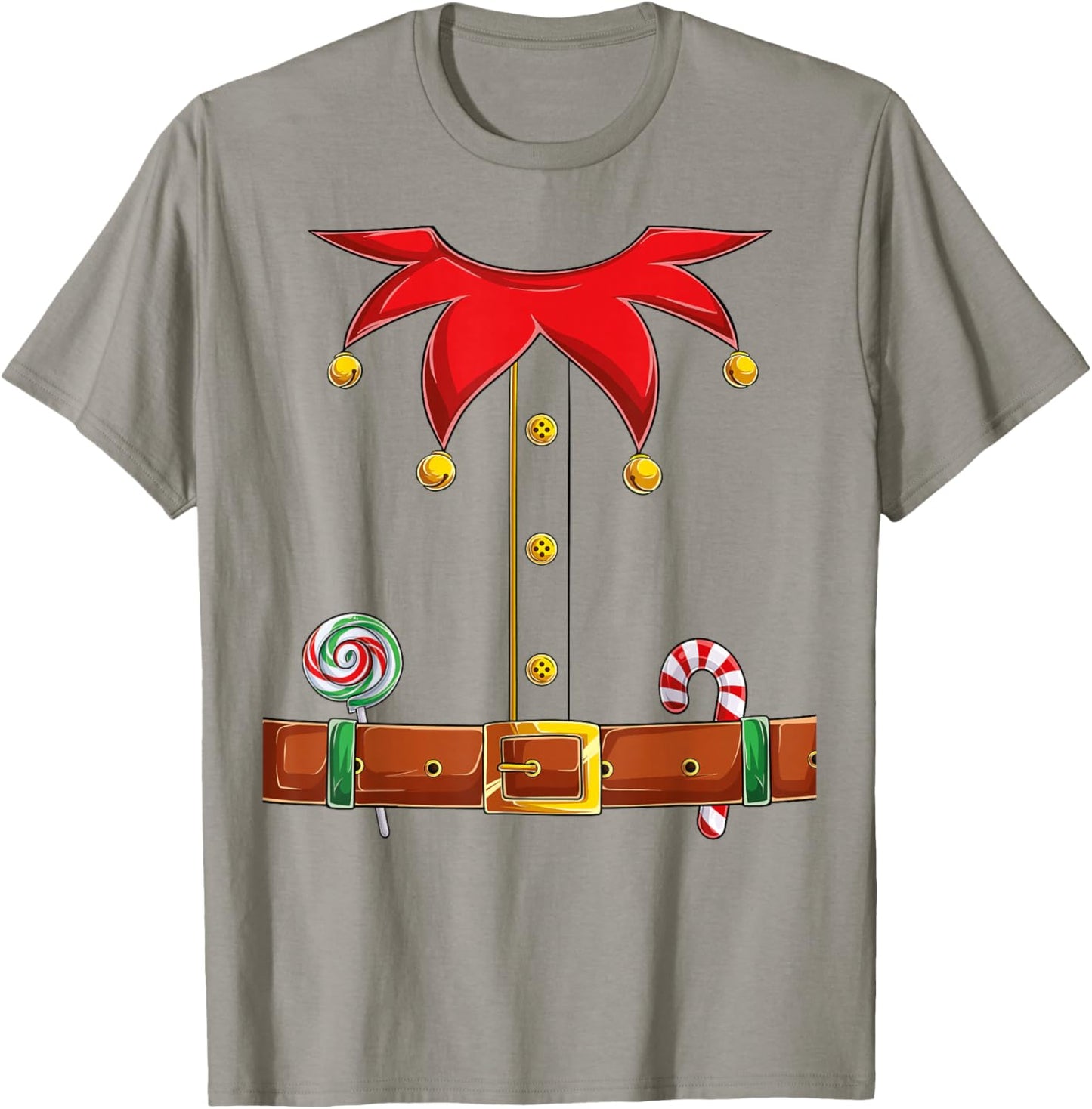 Christmas ELF Costume Fun ELF Suit Xmas men women kids boys T-Shirt - T-Shirt | Sand