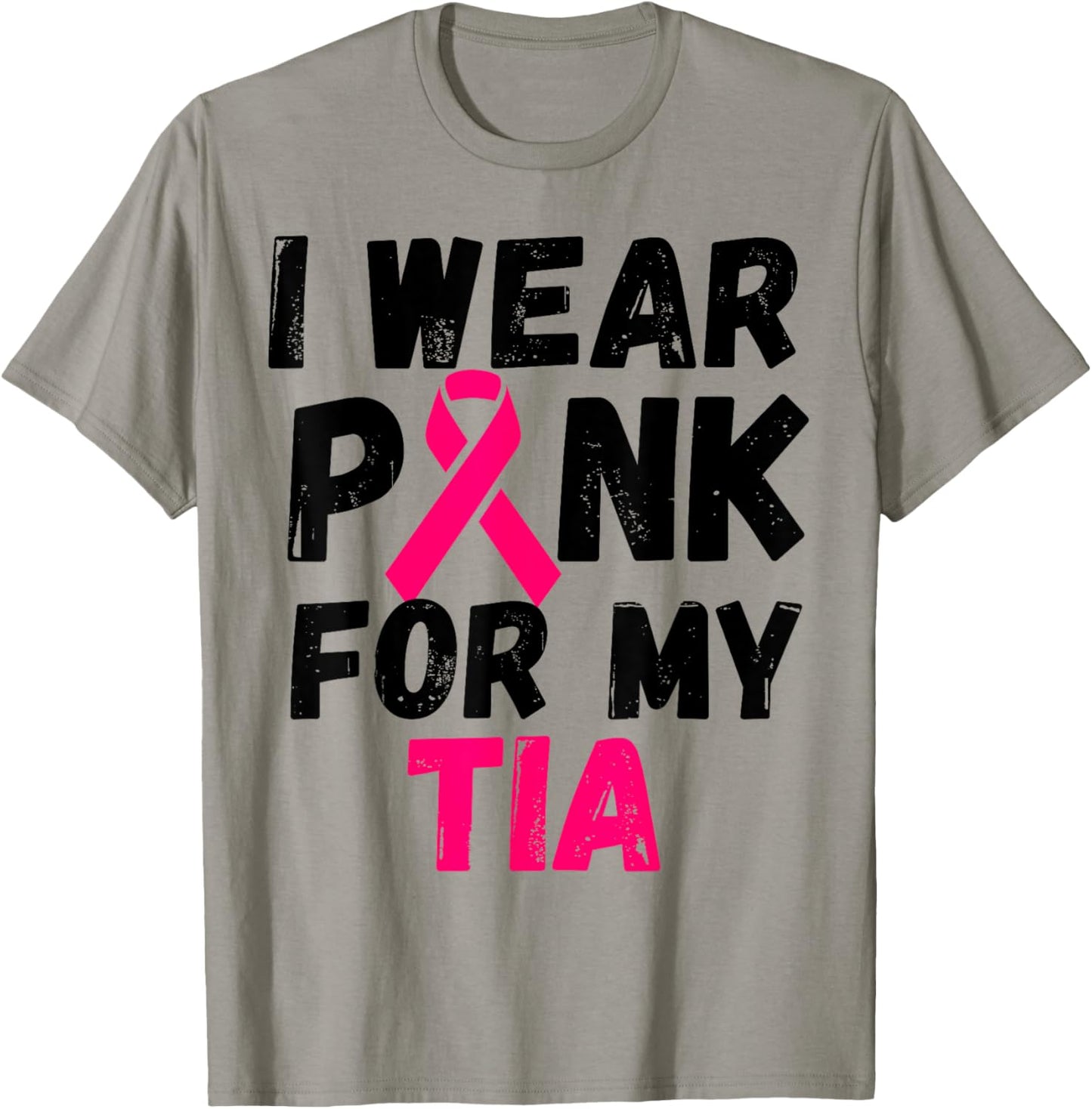 I wear Pink for my tia aunt Breast Cancer Support shirt T-Shirt - T-Shirt | Sand