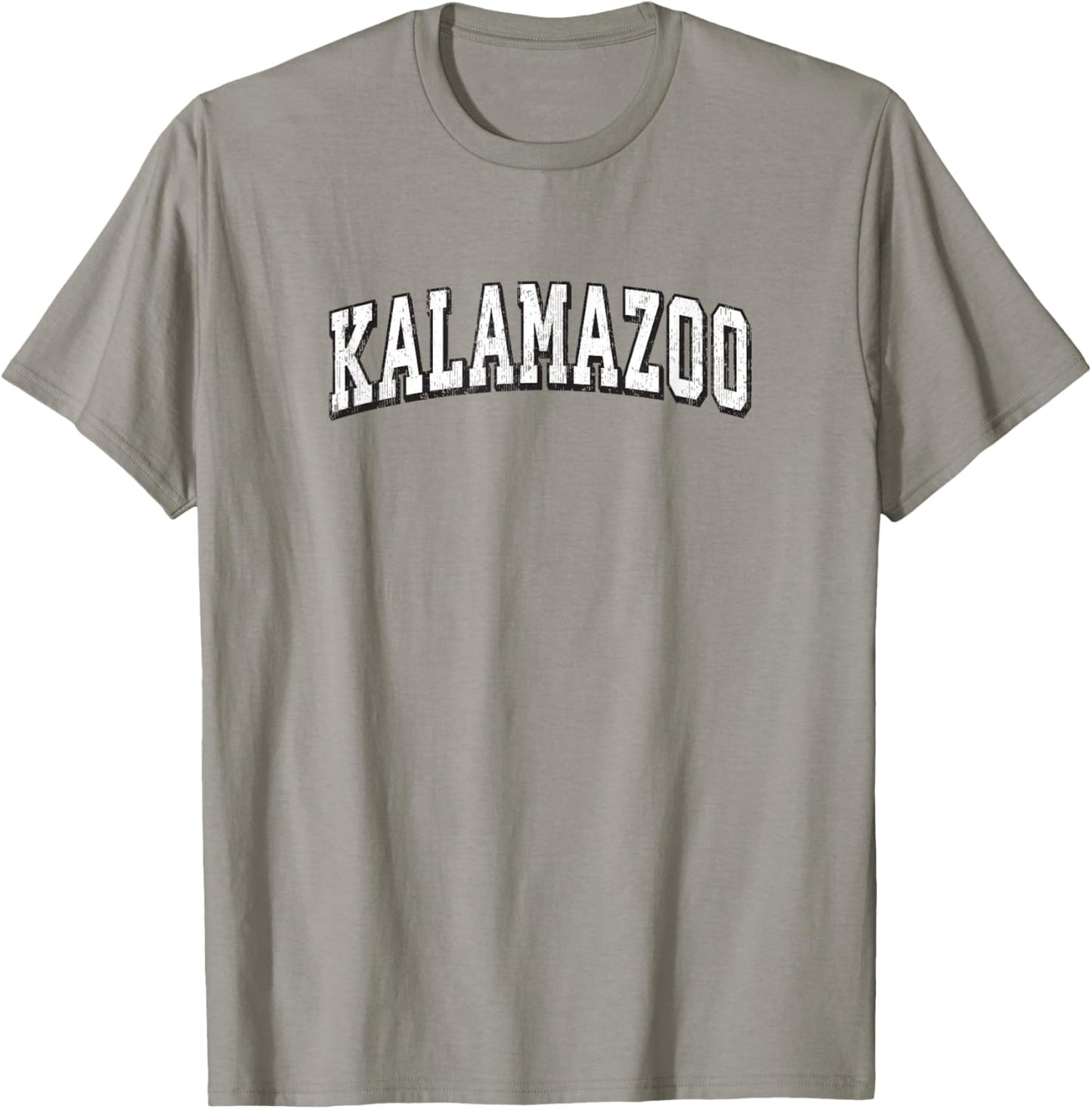 Kalamazoo Michigan Vintage Athletic Sports B&W Print T-Shirt - T-Shirt | Sand