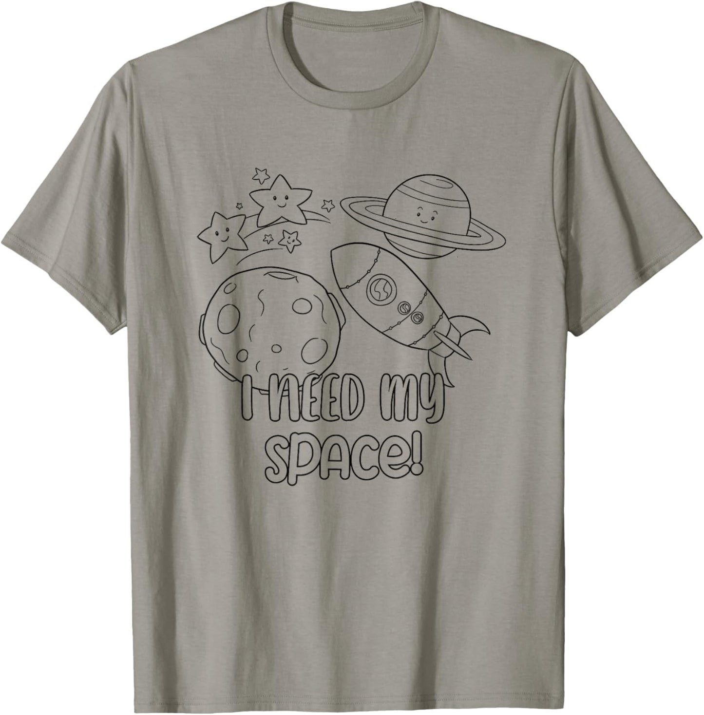 Space Craft Coloring I Need My Color Your own for Kids T-Shirt - T-Shirt | Sand