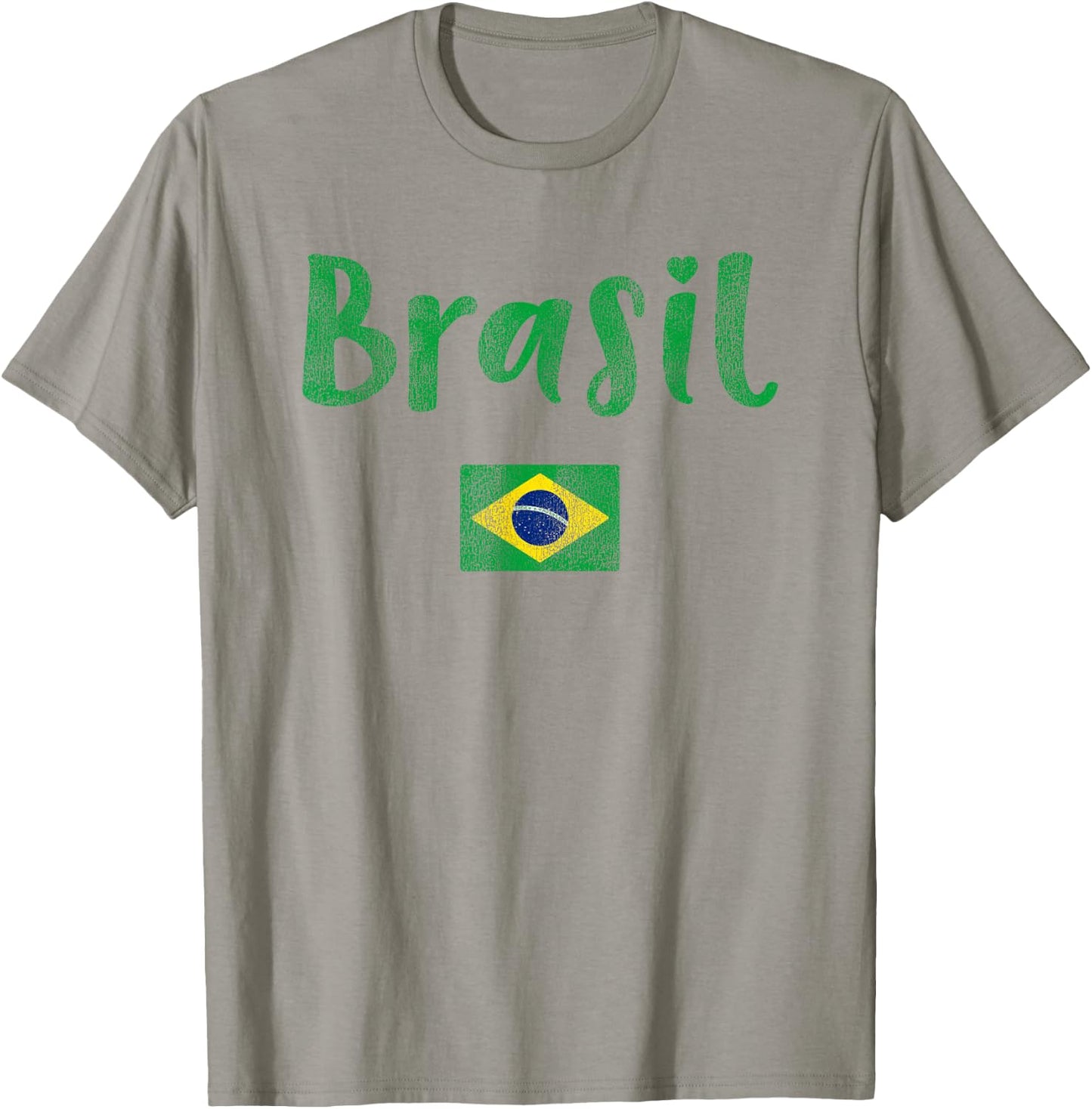 Retro Brazilian Flag of Brazil Souvenir Women Girls Brasil T-Shirt - T-Shirt | Sand
