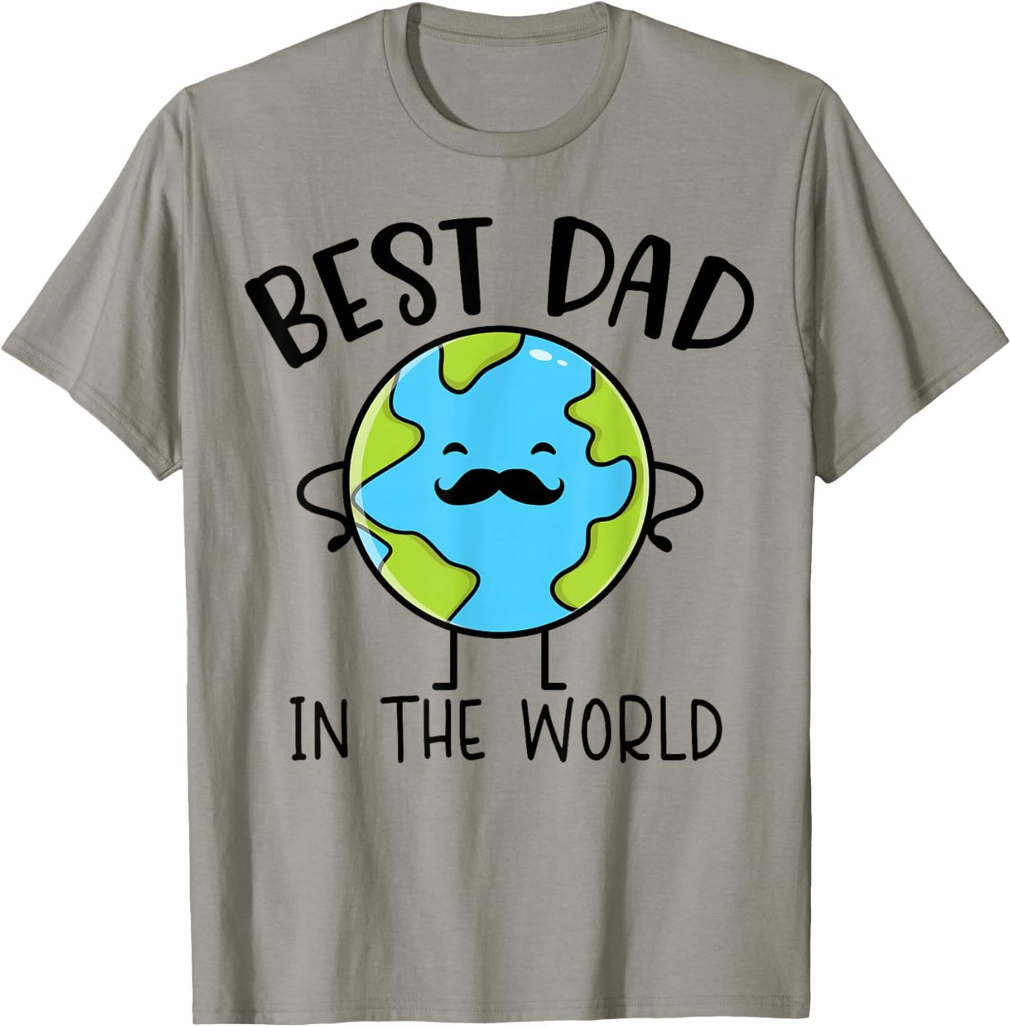 Best Dad In The World Earth Surprise Present Father's Day T-Shirt - T-Shirt | Sand