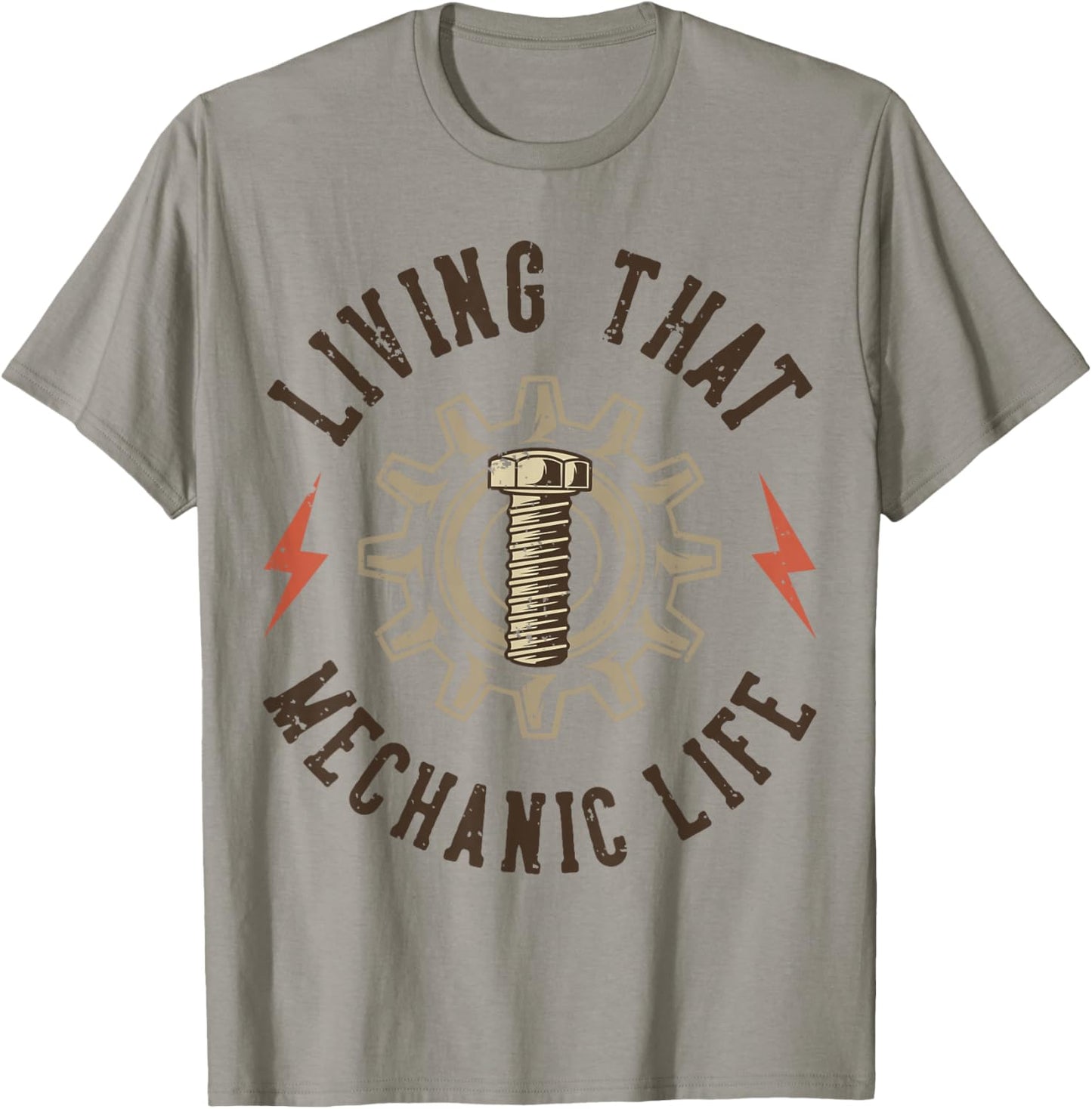 Living That Mechanic Life T-Shirt - T-Shirt | Sand