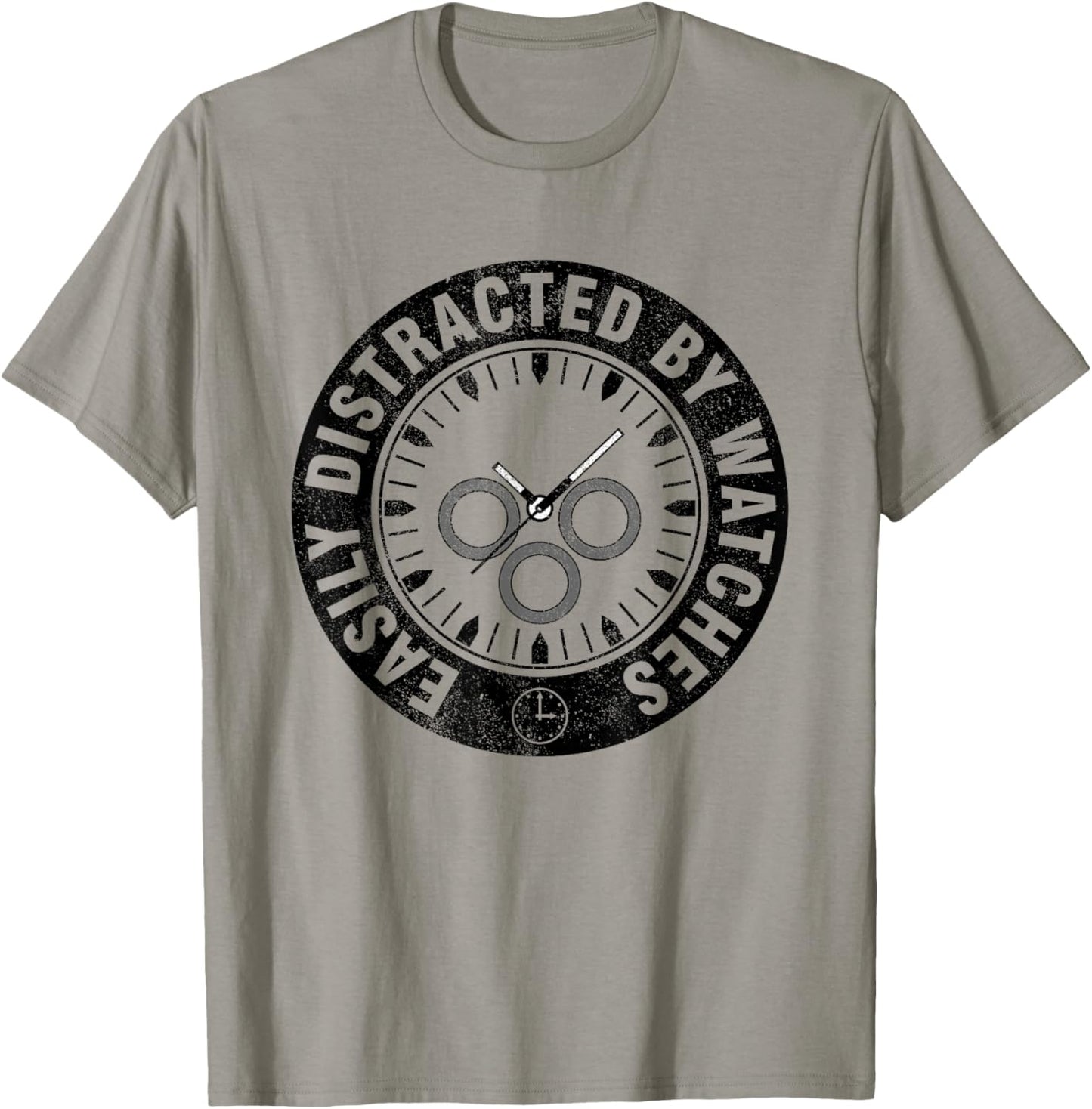 Watch Collector Gifts Watch Lover Horologist - Men's Grey Classic Fit Short Sleeve - Small T-Shirt - T-Shirt | Sand