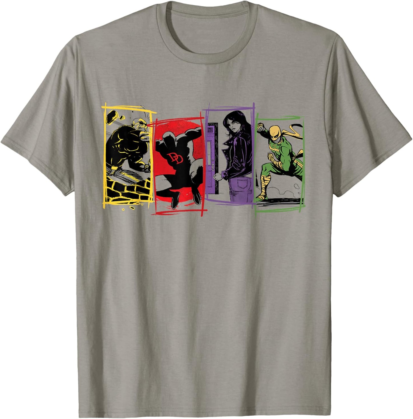 Marvel The Defenders Super Hero Team T-Shirt - T-Shirt | Sand