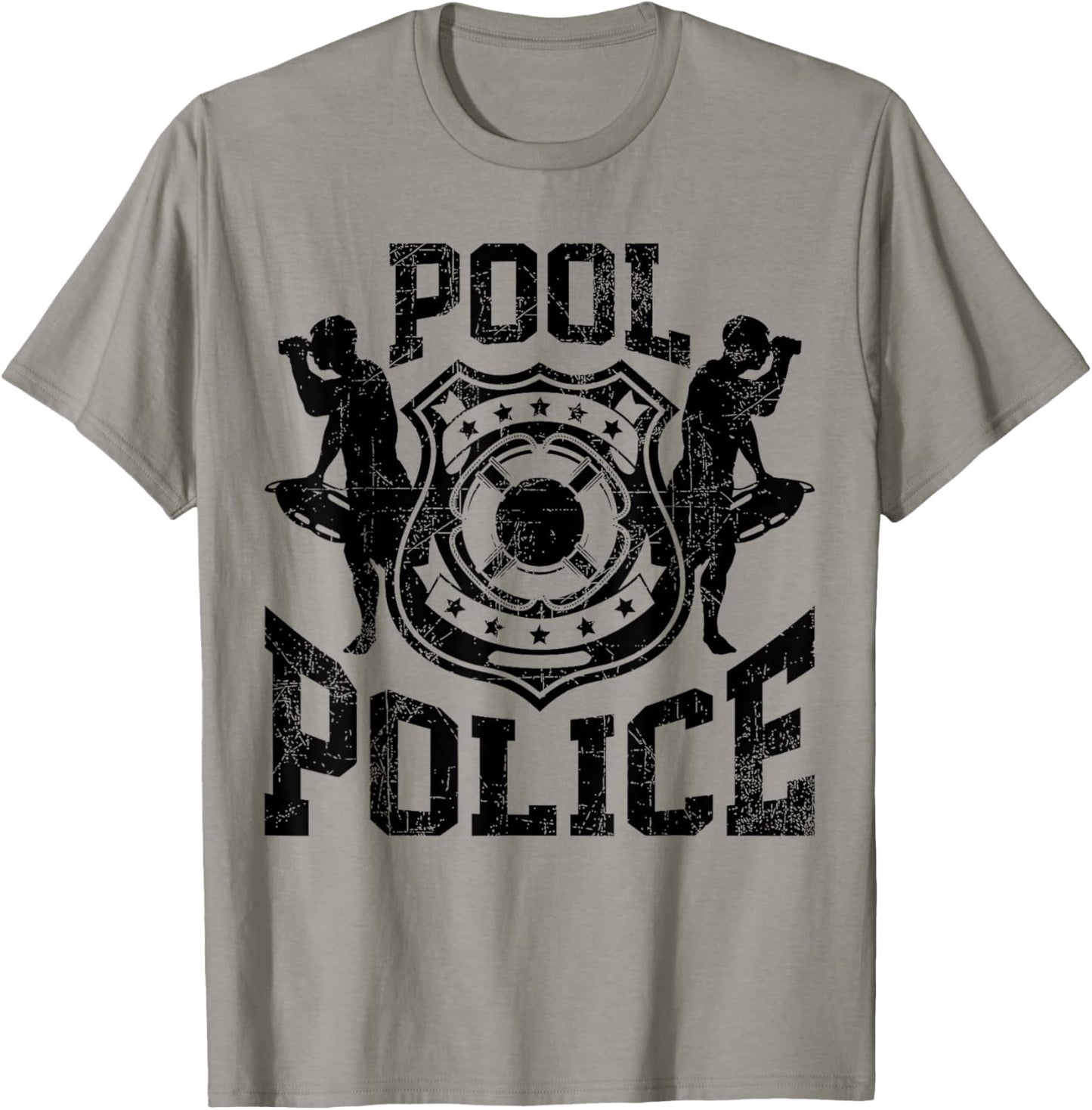Pool Police, Lifeguard, Funny Pool, Security T-Shirt - T-Shirt | Sand