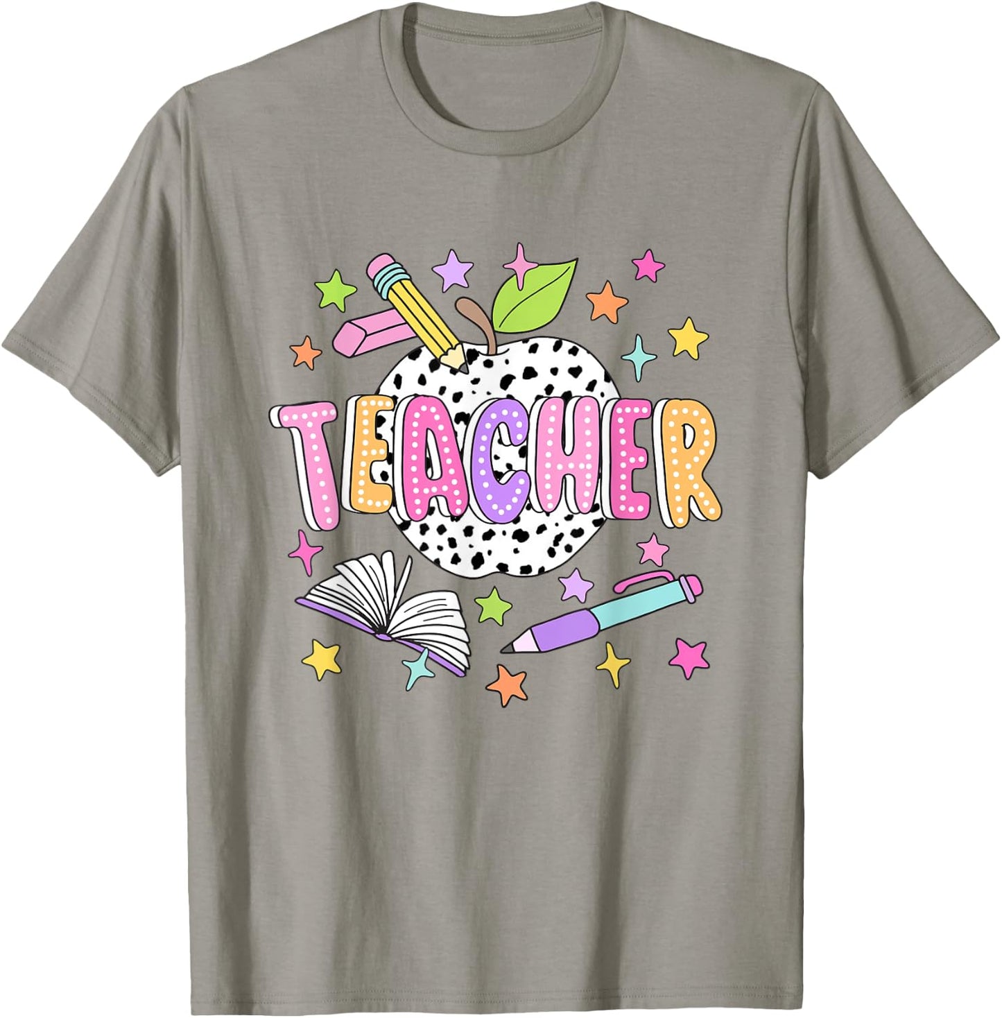 Dalmatian Apple Teacher Appreciation Back to School Women T-Shirt - T-Shirt | Sand
