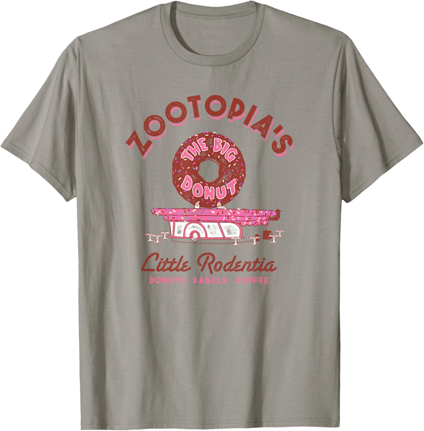 Disney Zootopia The Big Donut Coffee Shop T-Shirt - T-Shirt | Sand