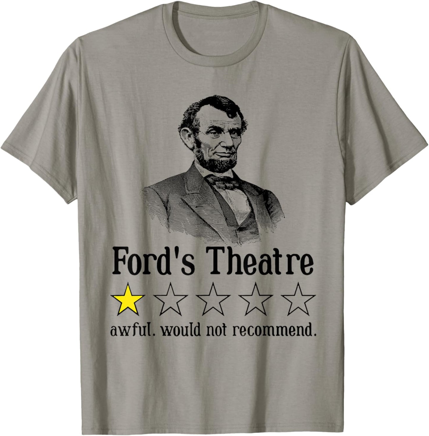 Abraham Lincoln Ford's Theatre Rating Small T-Shirt - T-Shirt | Sand