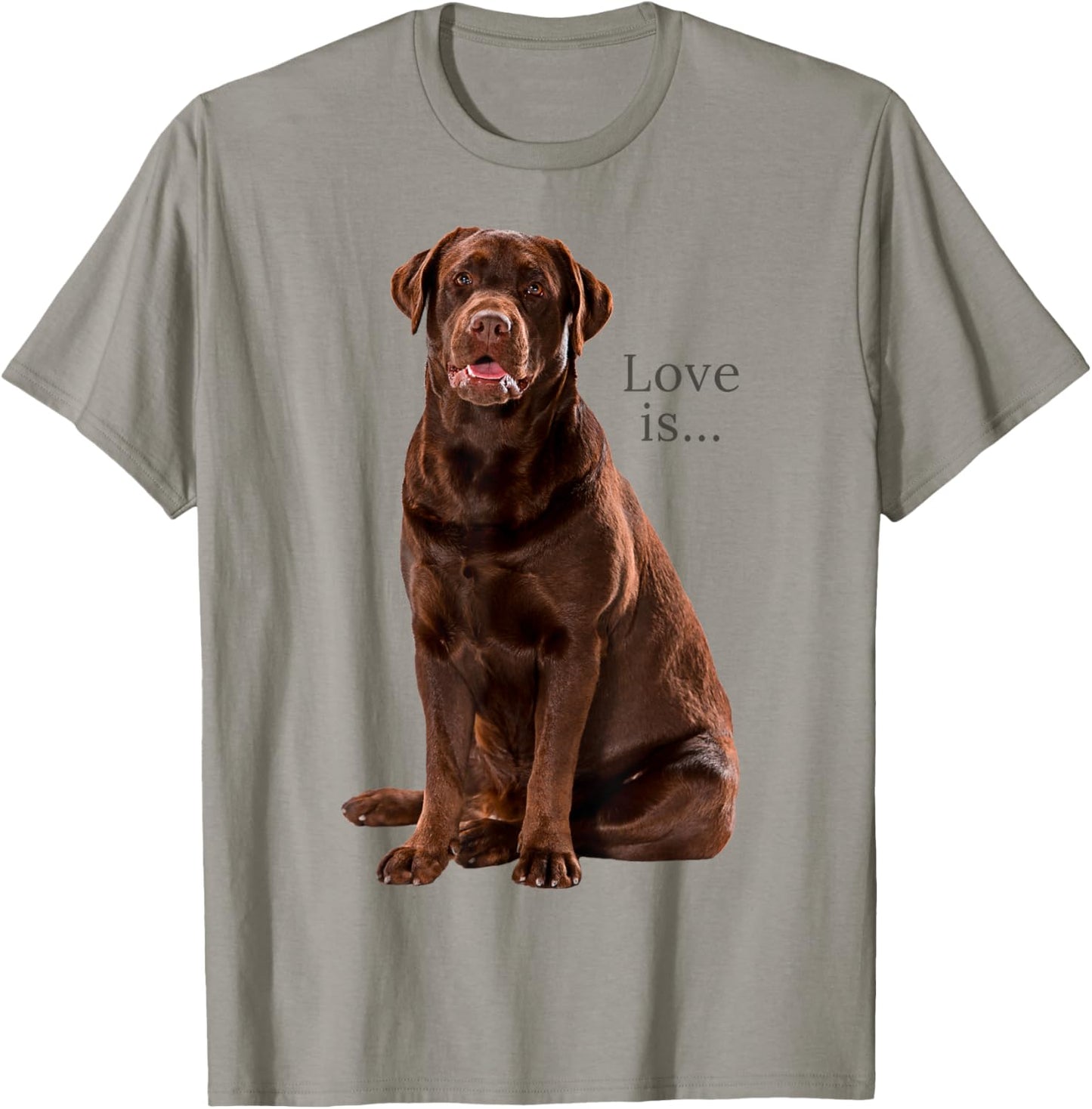 Chocolate Labrador Retriever Shirt Lab Dog Mom Dad Puppy T-Shirt - T-Shirt | Sand