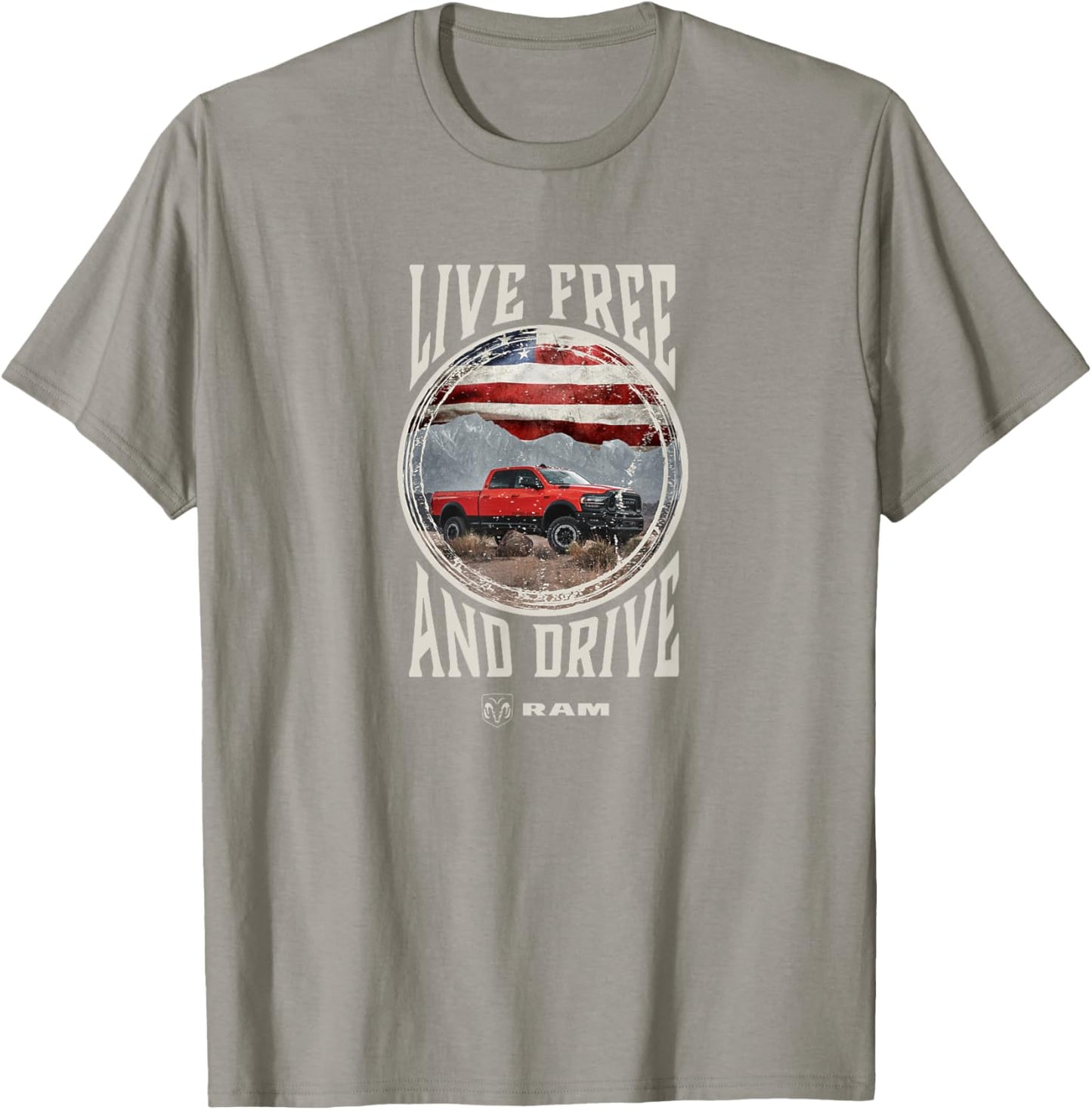 RAM Trucks Live Free and Drive T-Shirt - T-Shirt | Sand