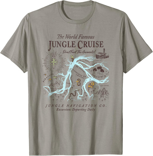 Disney Jungle Cruise World Famous Excursions Departing Daily Short Sleeve T-Shirt - T-Shirt | Sand