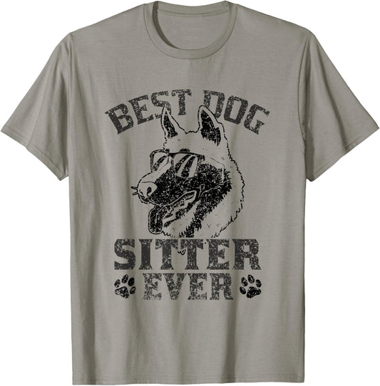 Best Dog Sitter Ever Dog Sitting Job Dogs Puppy T-Shirt - T-Shirt | Sand