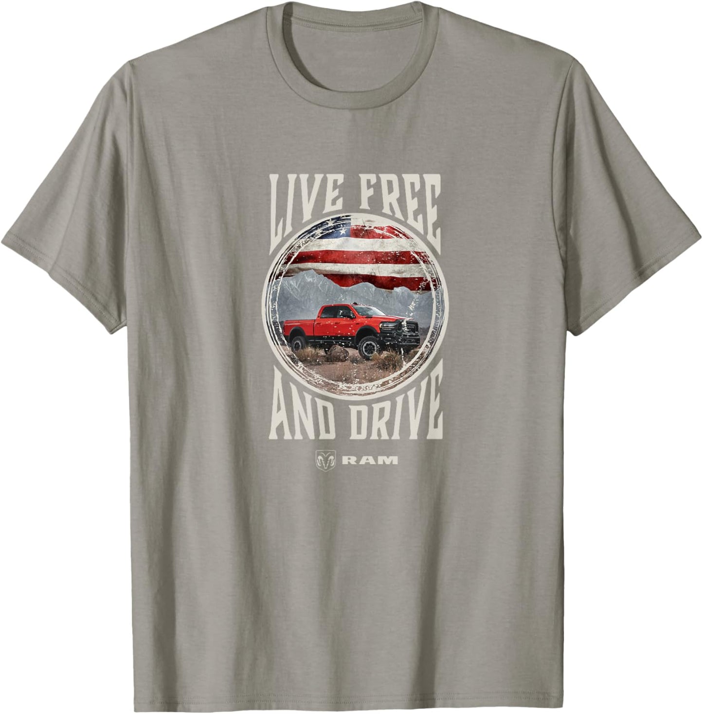 RAM Trucks Live Free and Drive T-Shirt - T-Shirt | Sand