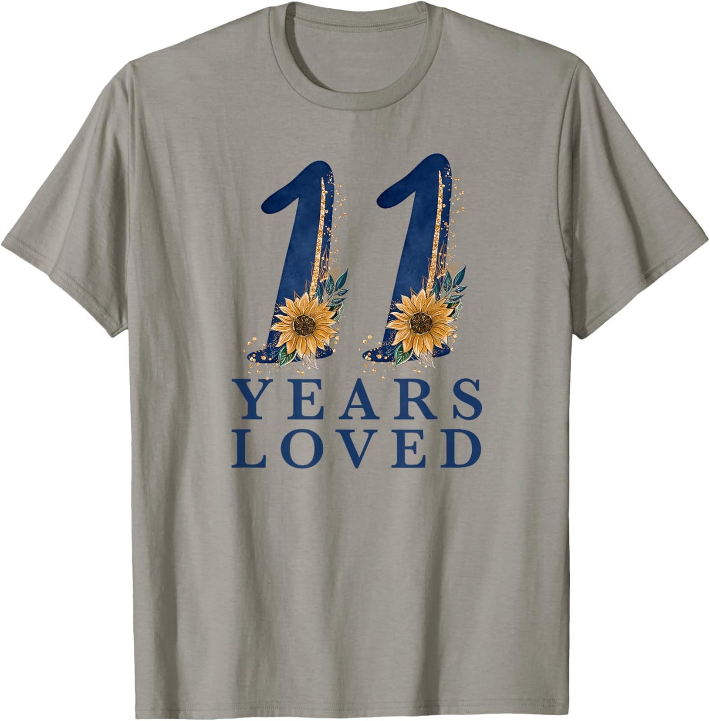 11 Year Old | 11th Birthday for Girls | 11 Years Loved T-Shirt - T-Shirt | Sand