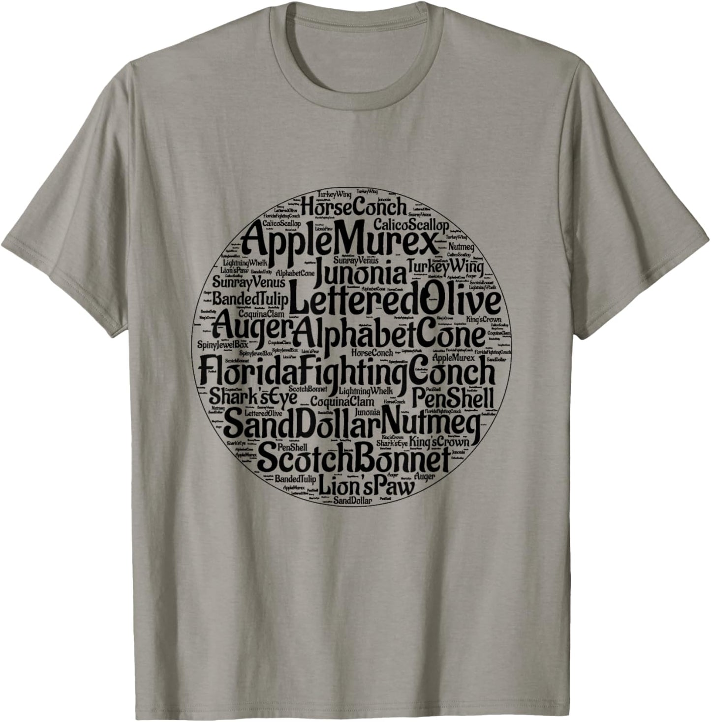 Florida Seashell Types Beachcomber Shelling Collector Beach T-Shirt - T-Shirt | Sand