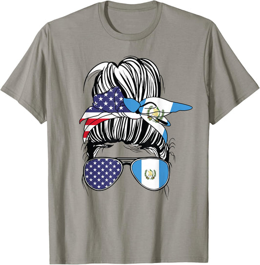 Guatemalan American Heritage Women USA Girl Guatemala T-Shirt - T-Shirt | Sand