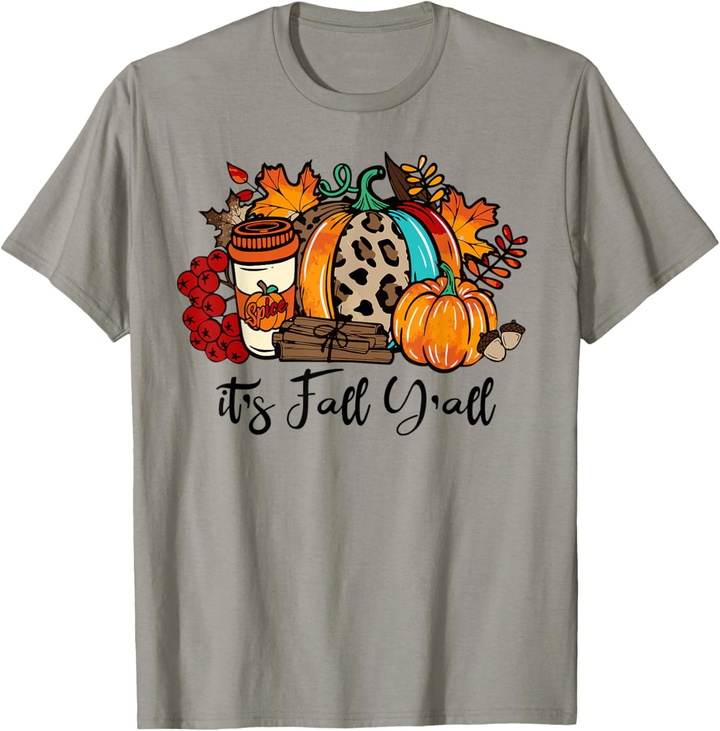 Its Fall Yall Shirt Happy Fall Yall Shirt Women Men Kids T-Shirt - T-Shirt | Sand