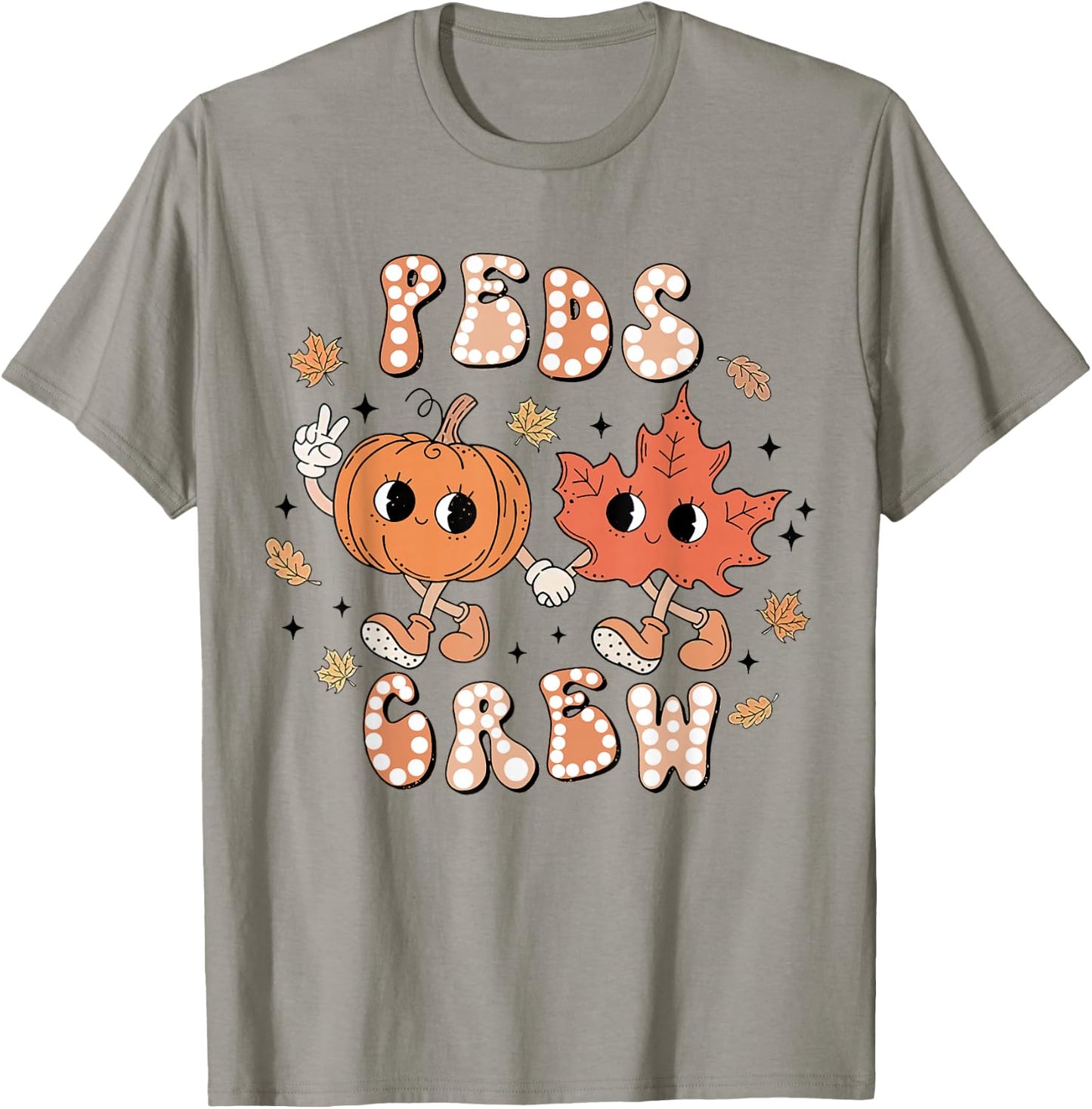 PEDS Crew Fall, Pediatric Fall Nurse, Nurse Medical T-Shirt - T-Shirt | Sand