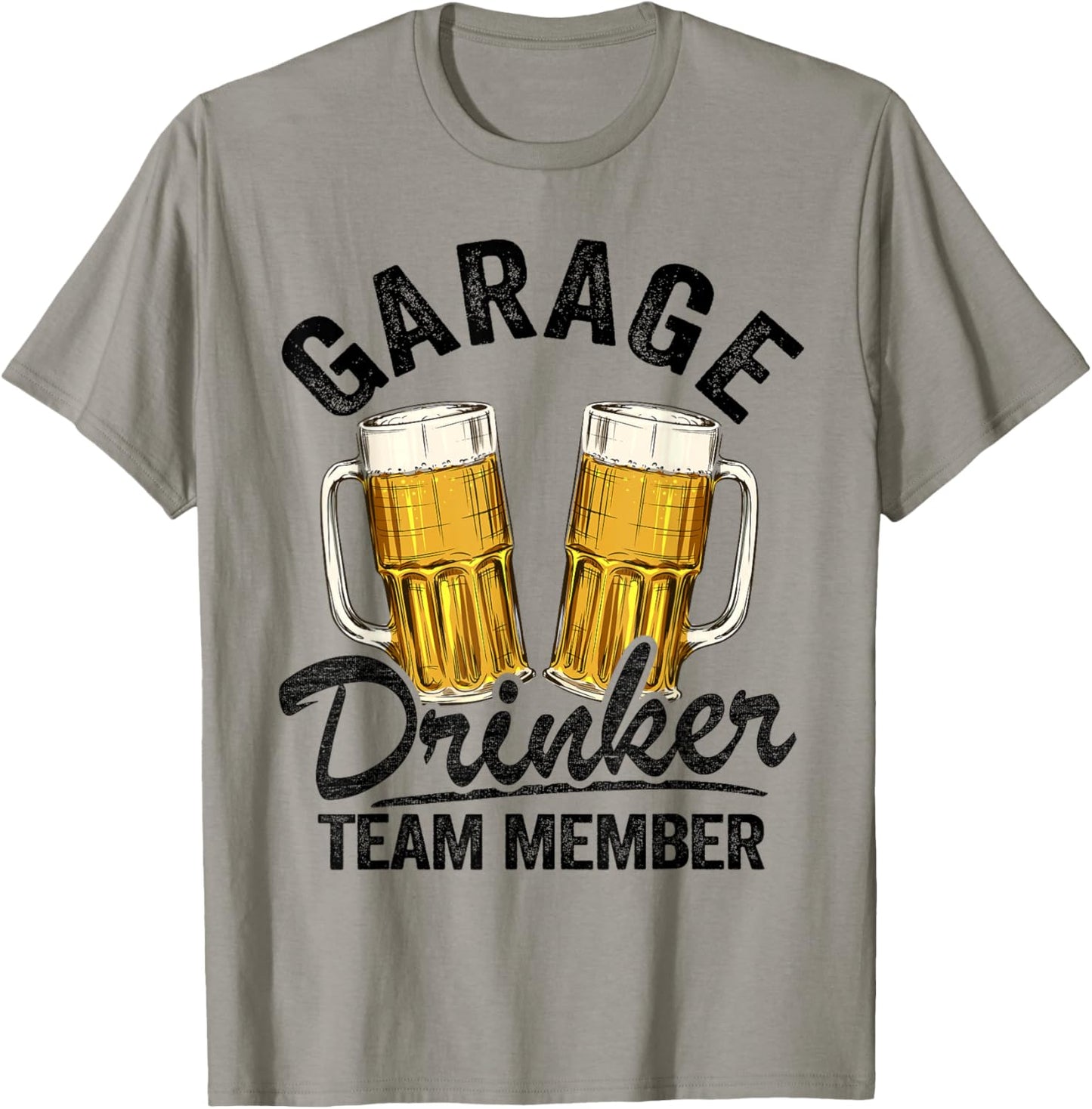 Garage Drinker Team Member Day Drinking Dad Beer Garage T-Shirt - T-Shirt | Sand
