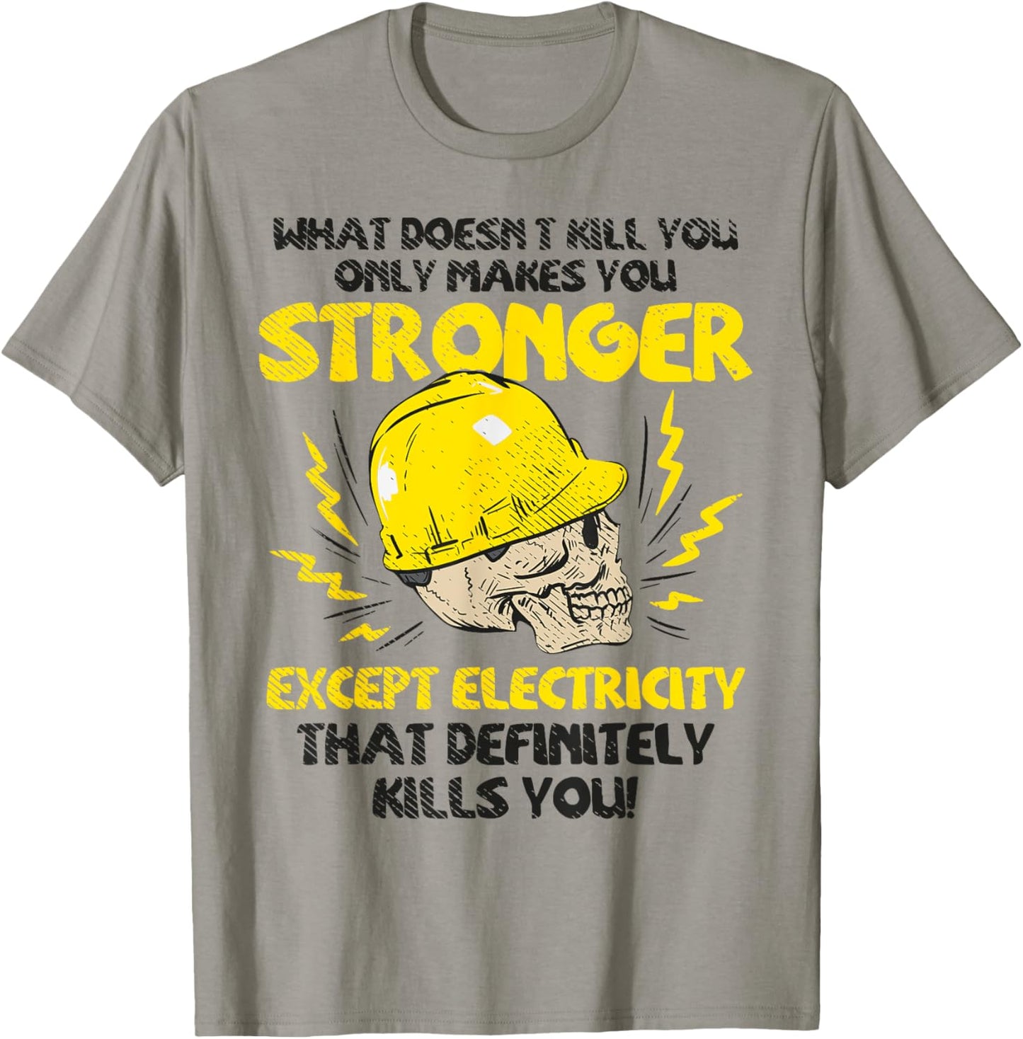 Electrician Electrical Worker Journeyman Wireman Scull T-Shirt - T-Shirt | Sand