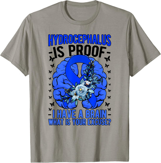 Funny Hydrocephalus Awareness Month Hydrocephalus Survivor T-Shirt - T-Shirt | Sand