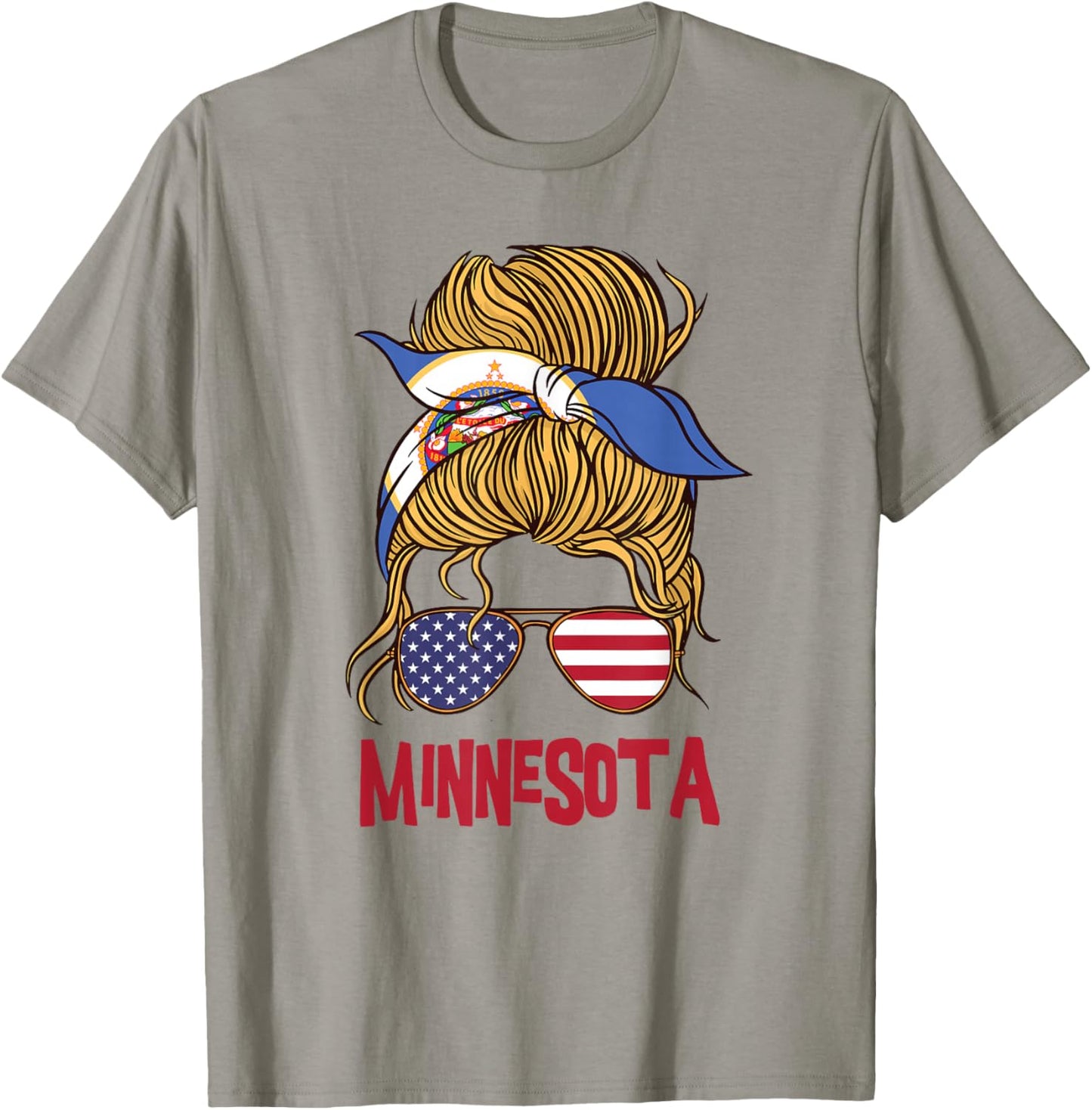 Minnesota for Girls Minnesota proud State Flag T-Shirt - T-Shirt | Sand