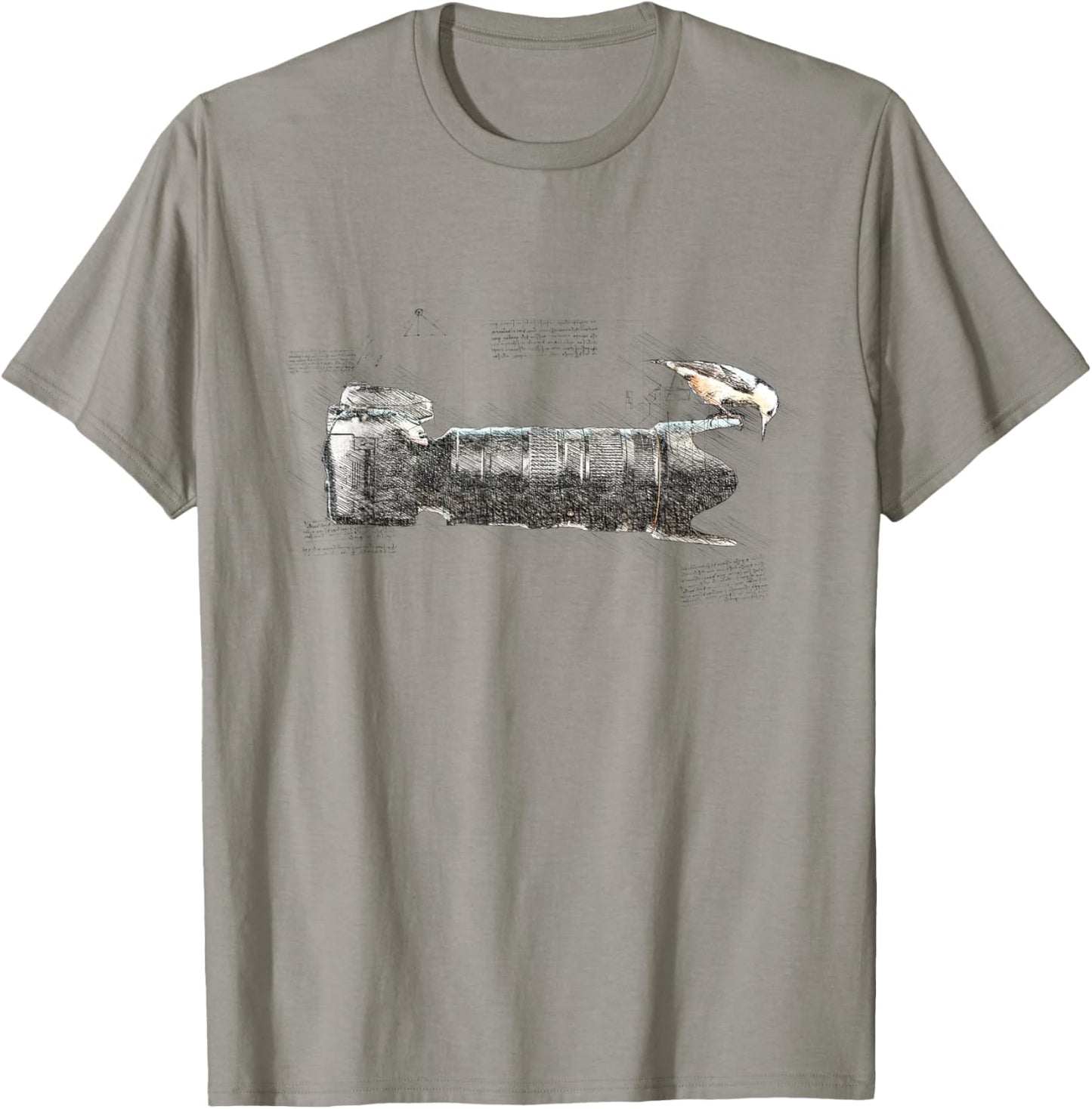 Bird on Long Lens Camera Photography Bird Photographer T-Shirt - T-Shirt | Sand