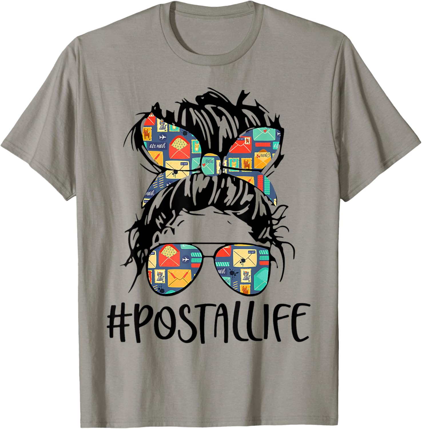 Postallife Mail Carrier Postal Worker Mailwoman Mother's Day T-Shirt - T-Shirt | Sand