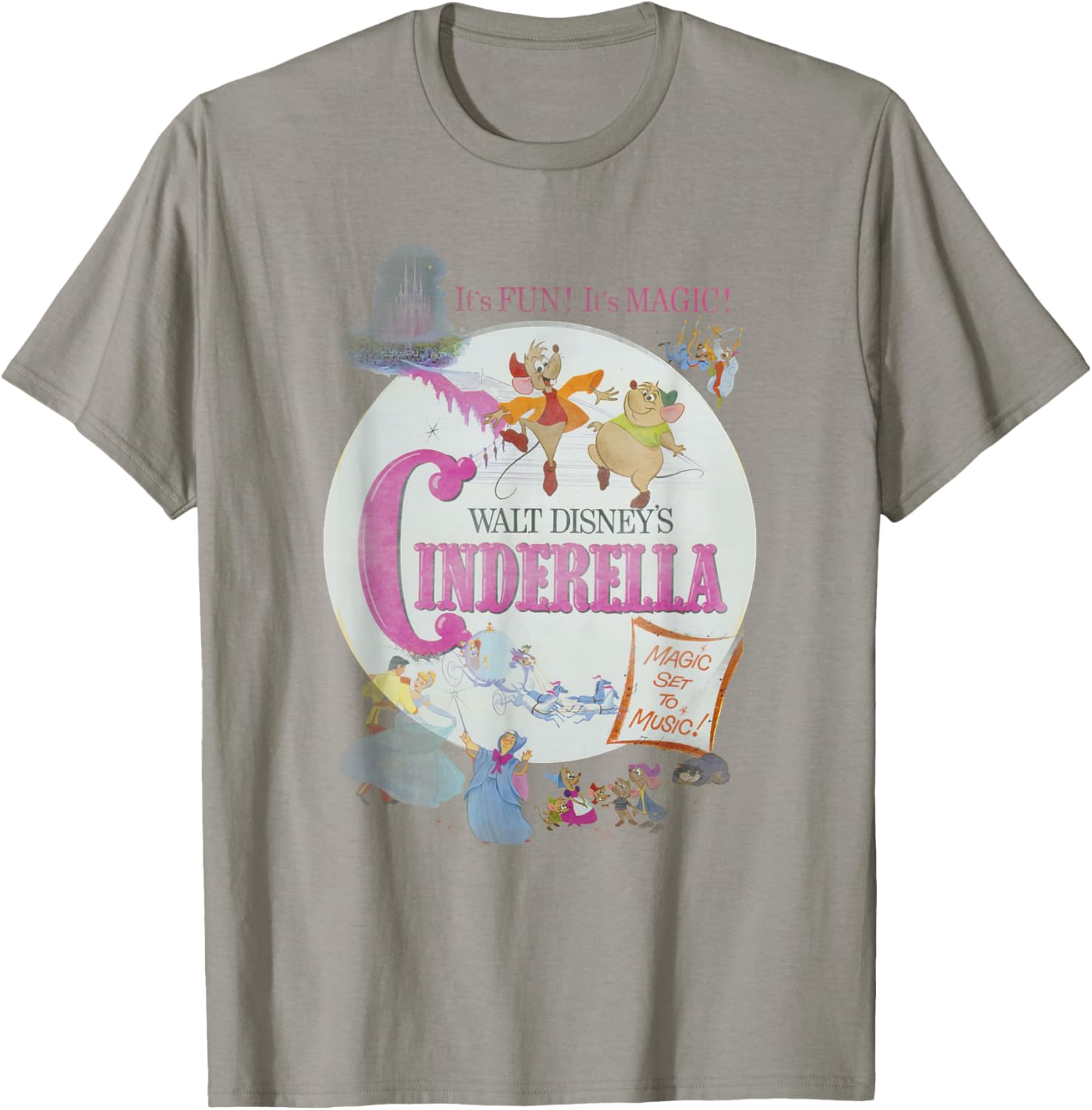 Disney Cinderella Vintage Classic Movie Poster Small T-Shirt - T-Shirt | Sand