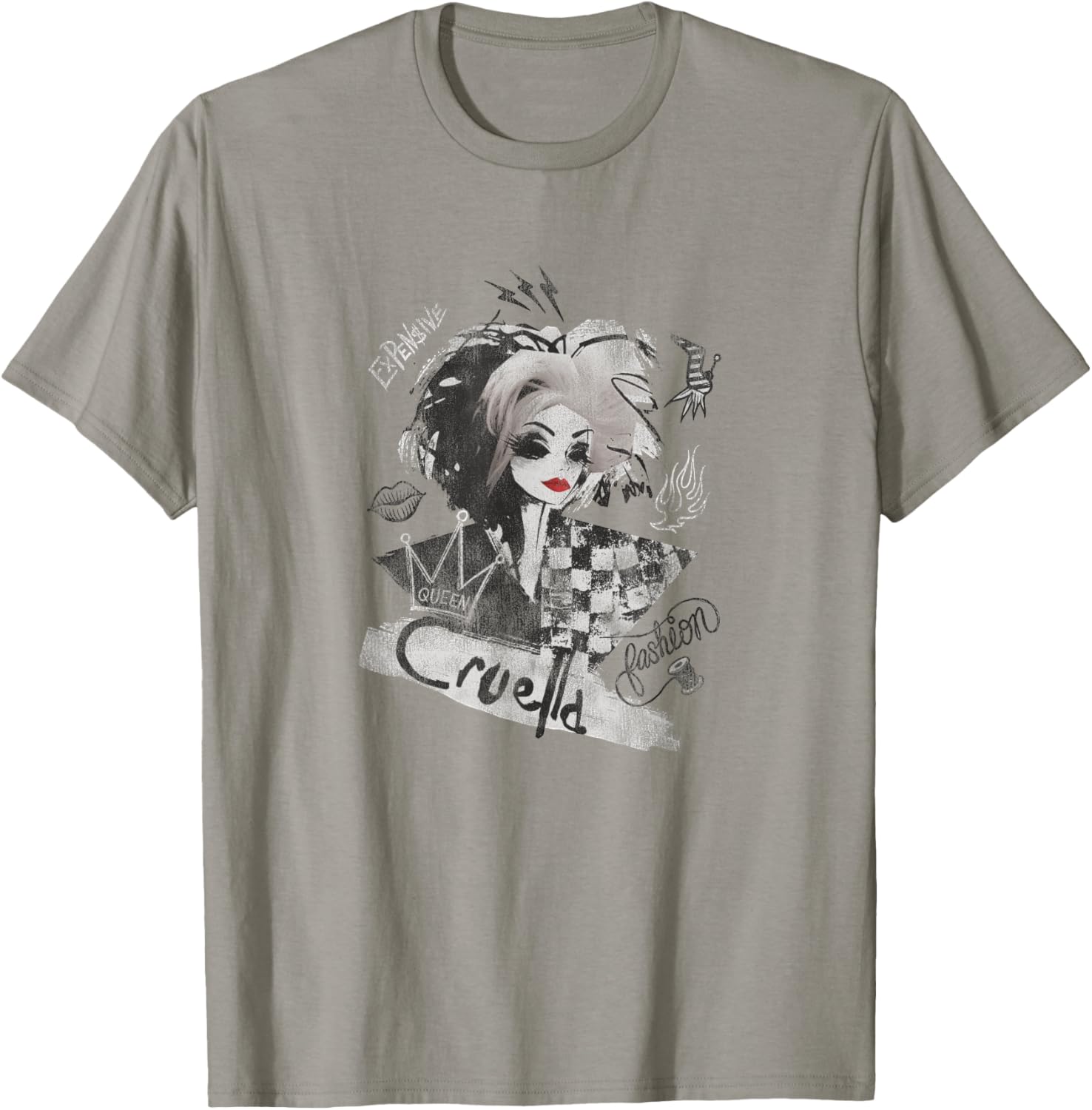Disney Cruella Artsy Collage Small T-Shirt - T-Shirt | Sand