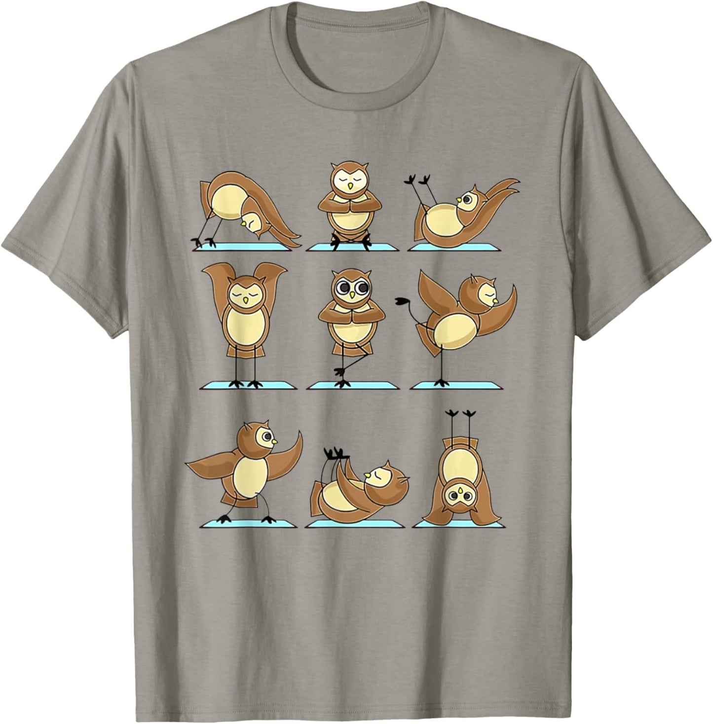 Owl Yoga Poses Owl Namaste Lover T-Shirt - T-Shirt | Sand