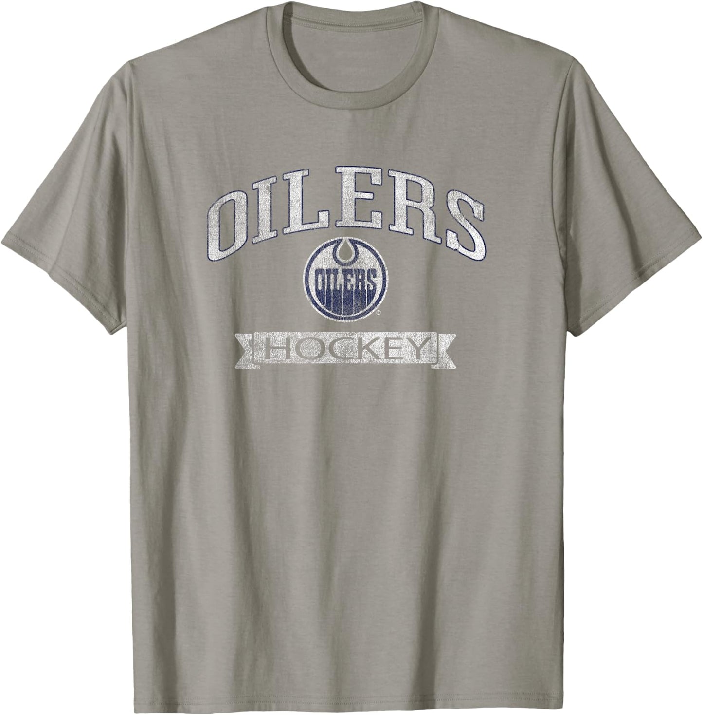 Edmonton Oilers Vintage Hockey Orange Officially Licensed T-Shirt - T-Shirt | Sand