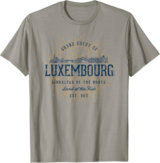 Vintage Luxembourg Retro T-Shirt - T-Shirt | Sand
