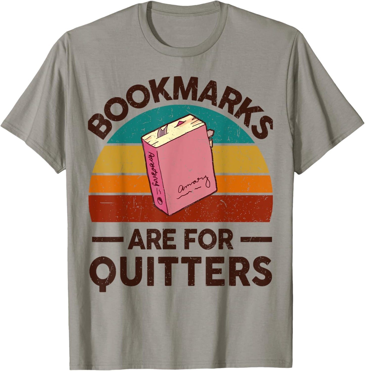 Funny Bookmarks for Quitter Reading Teacher-Shirt Nerdy Book T-Shirt - T-Shirt | Sand