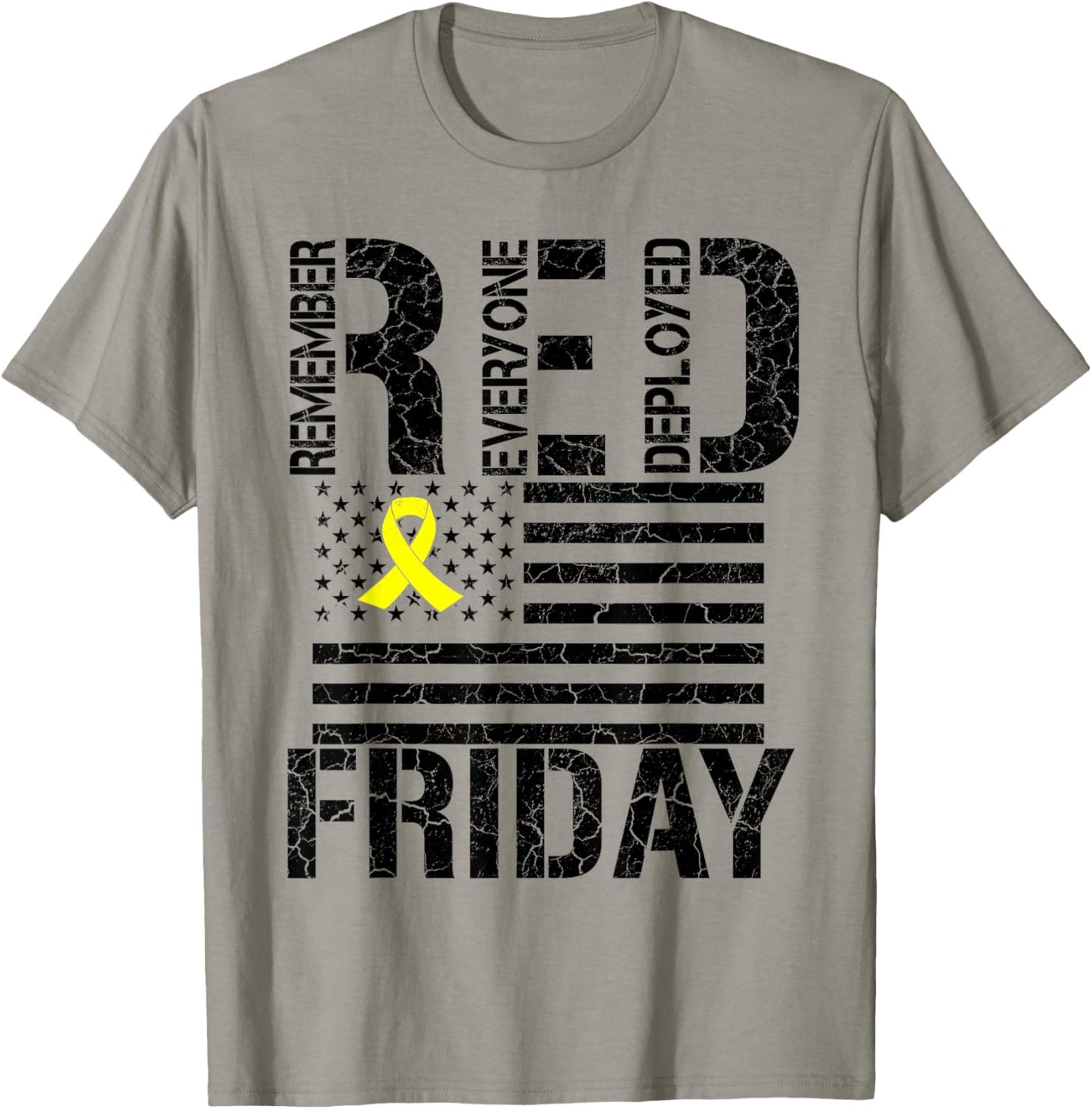 R.E.D. Remember Everyone Deployed - Red Friday T-Shirt - T-Shirt | Sand