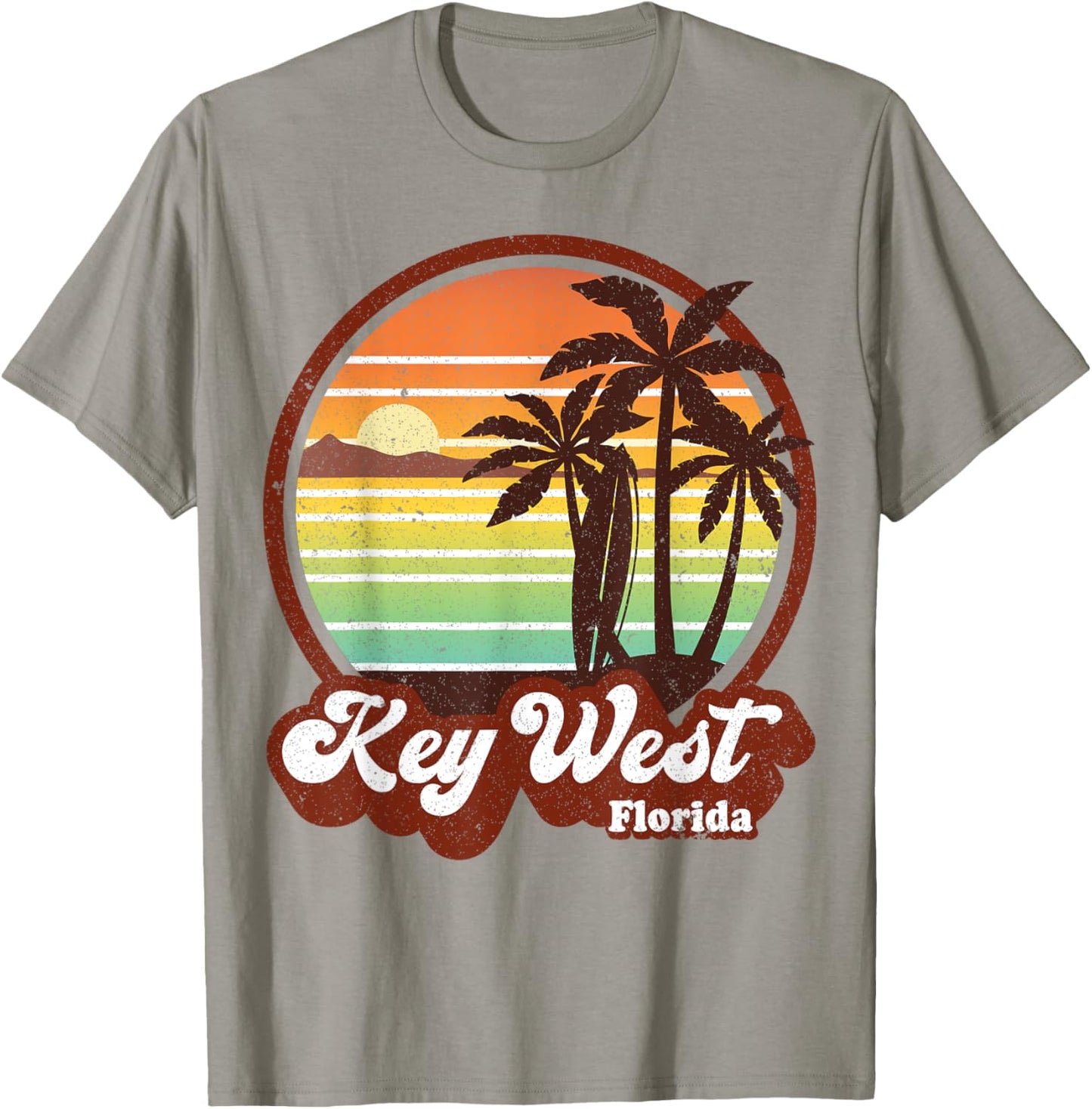 Key West Souvenirs Florida Vintage Surf Surfing Retro 70s T-Shirt - T-Shirt | Sand