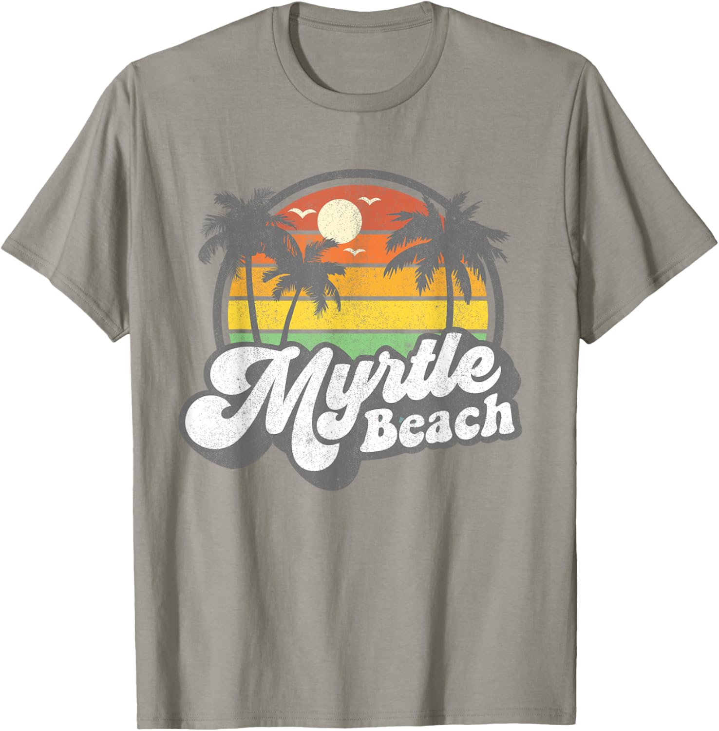Myrtle Beach South Carolina Retro 70s Vintage Vacation Gift T-Shirt - T-Shirt | Sand