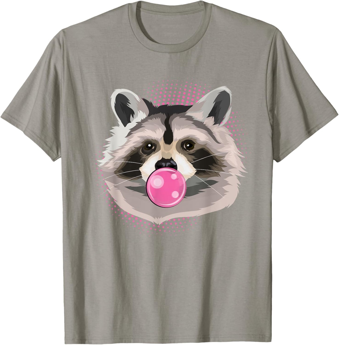 Funny Trash Panda Bubble Gum Animal Pink Bubblegum Raccoon T-Shirt - T-Shirt | Sand